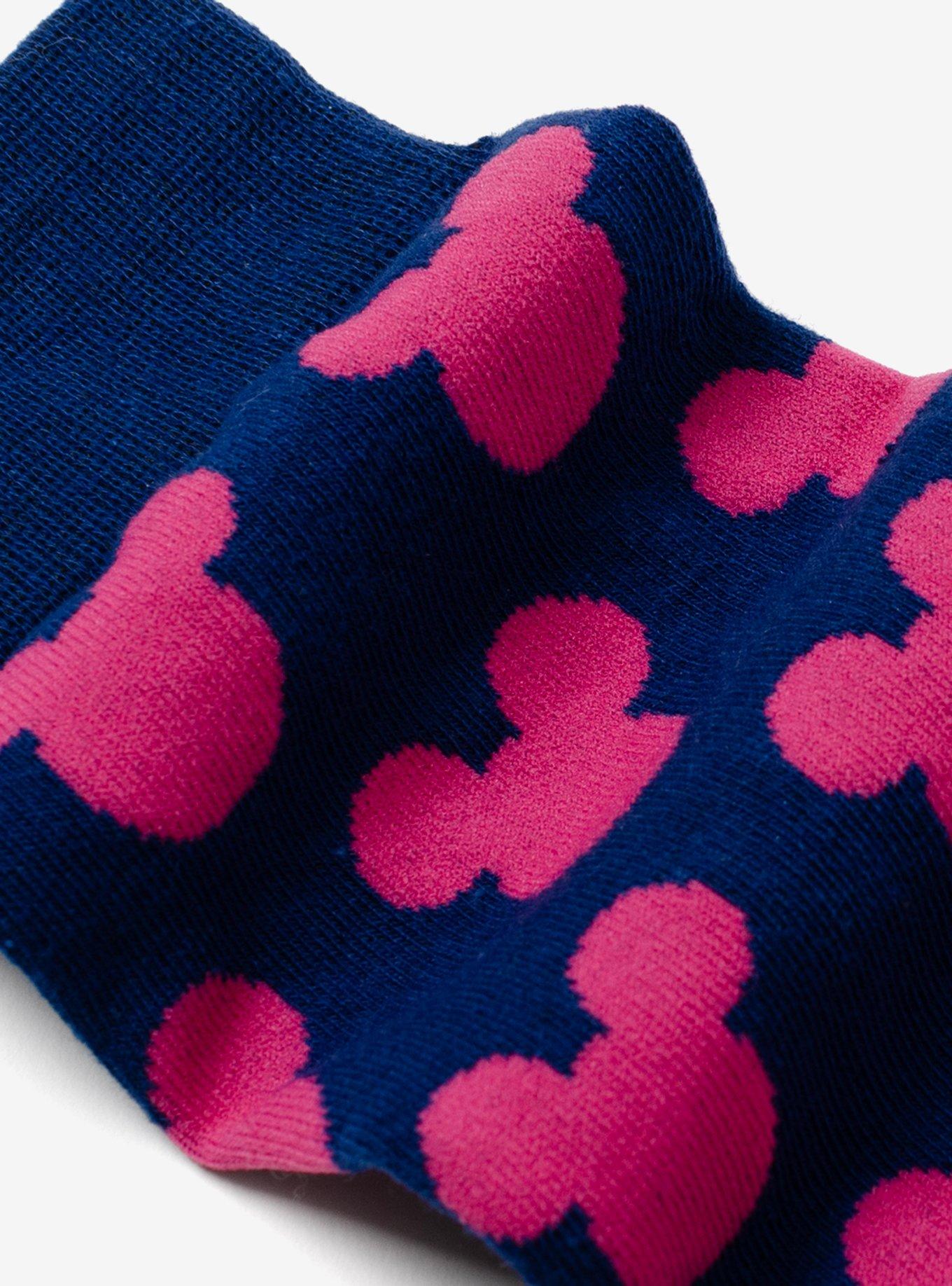 Disney Mickey Mouse Silhouette Pink Sock and Mickey Blue Lapel Pin Gift Set, , alternate