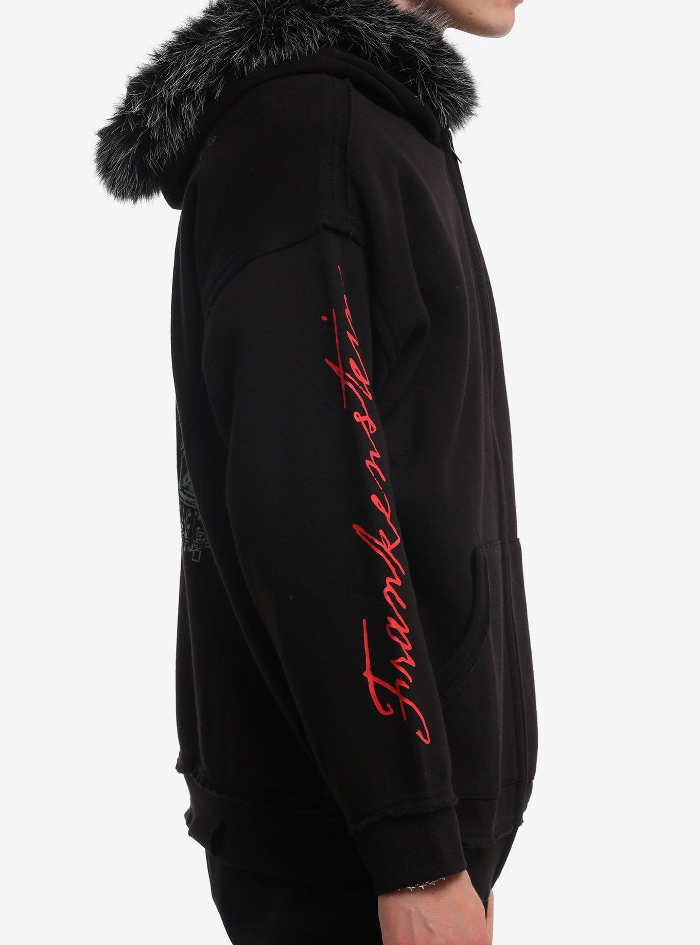 Frankenstein Faux Fur Trim Hoodie - thumbnail 4