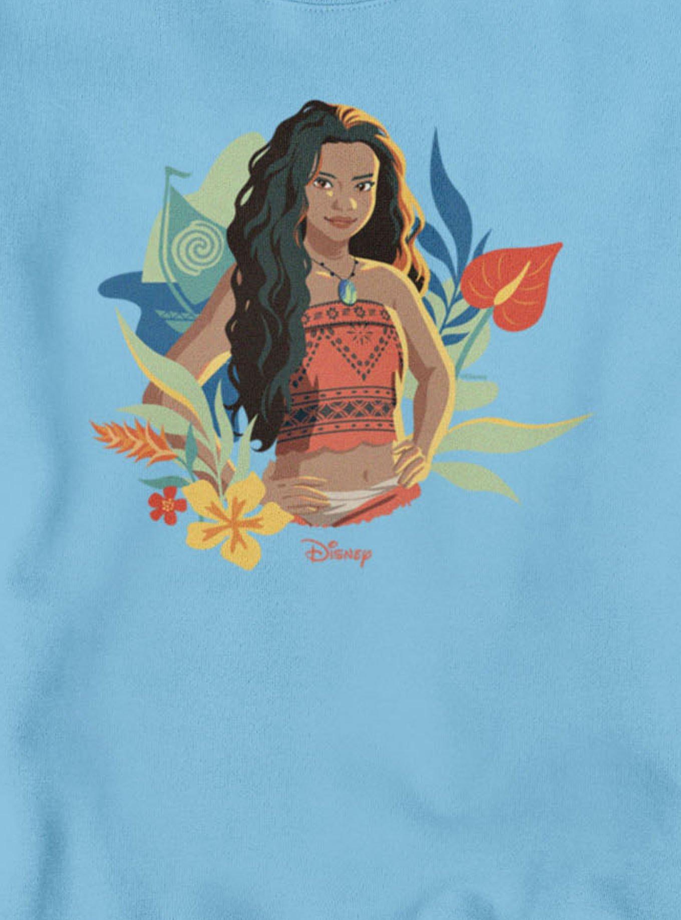 Disney Moana Floral Portrait Sweatshirt, , hi-res