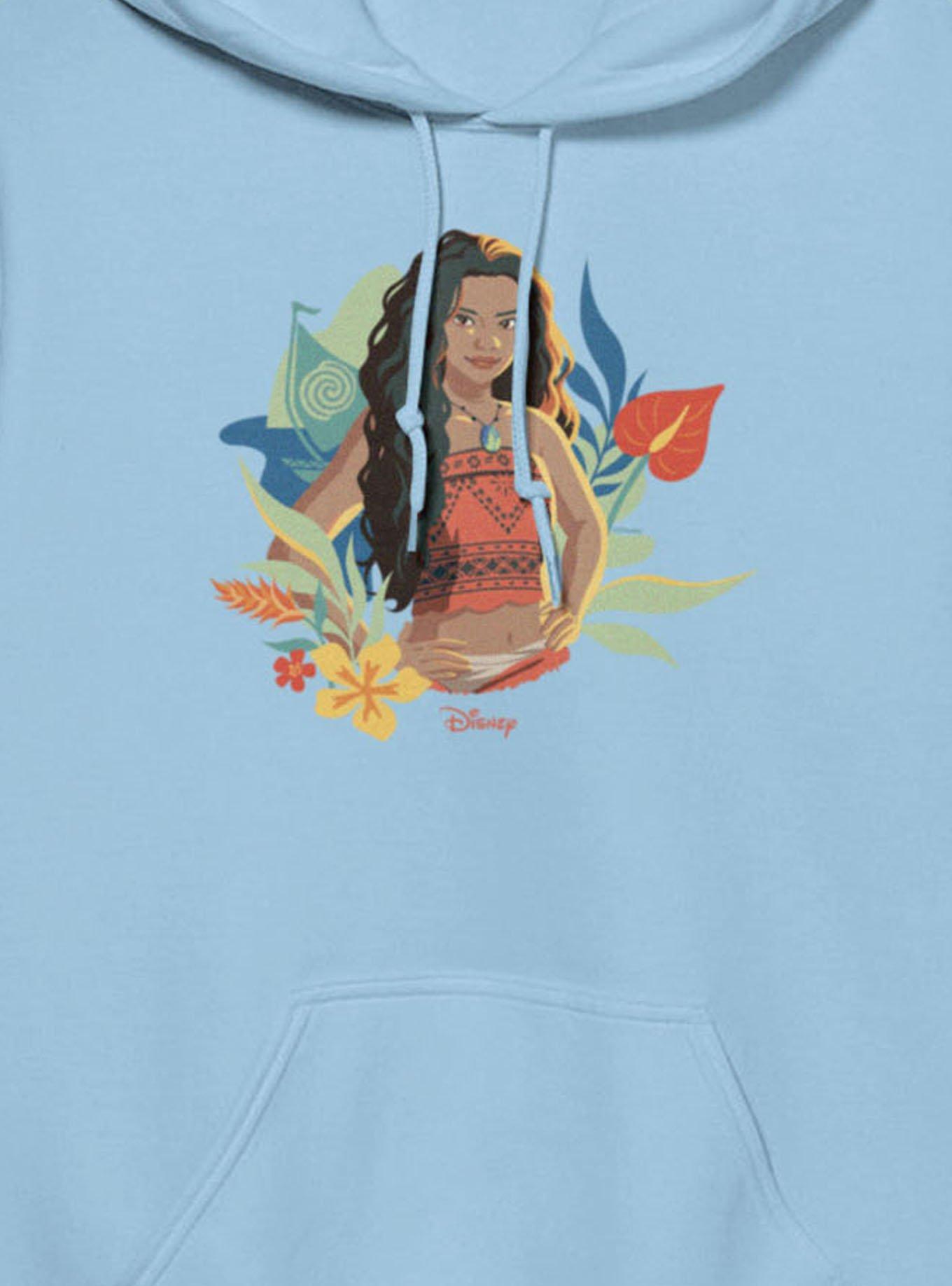 Disney Moana Floral Portrait Hoodie, , hi-res