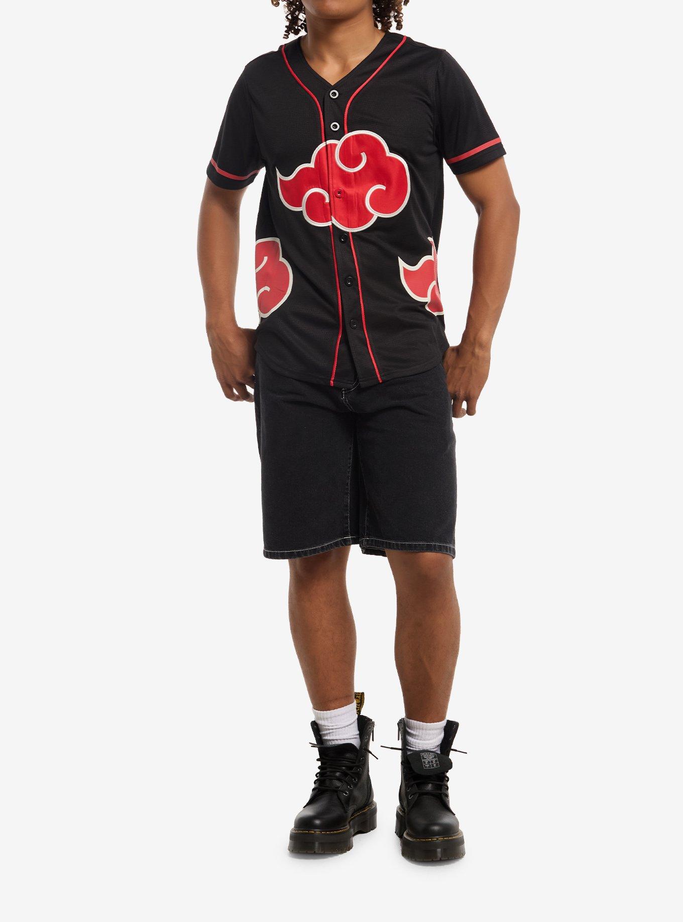 Naruto Shippuden Akatsuki Clouds Baseball Jersey, BLACK, alternate - view 3