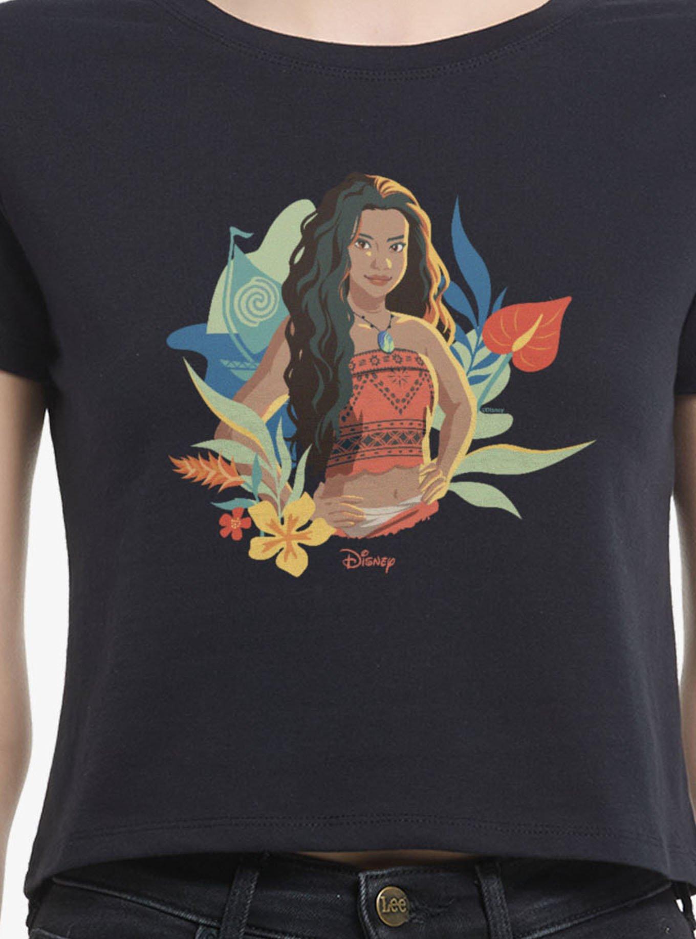 Disney Moana Floral Portrait Women Baby T-Shirt, , hi-res