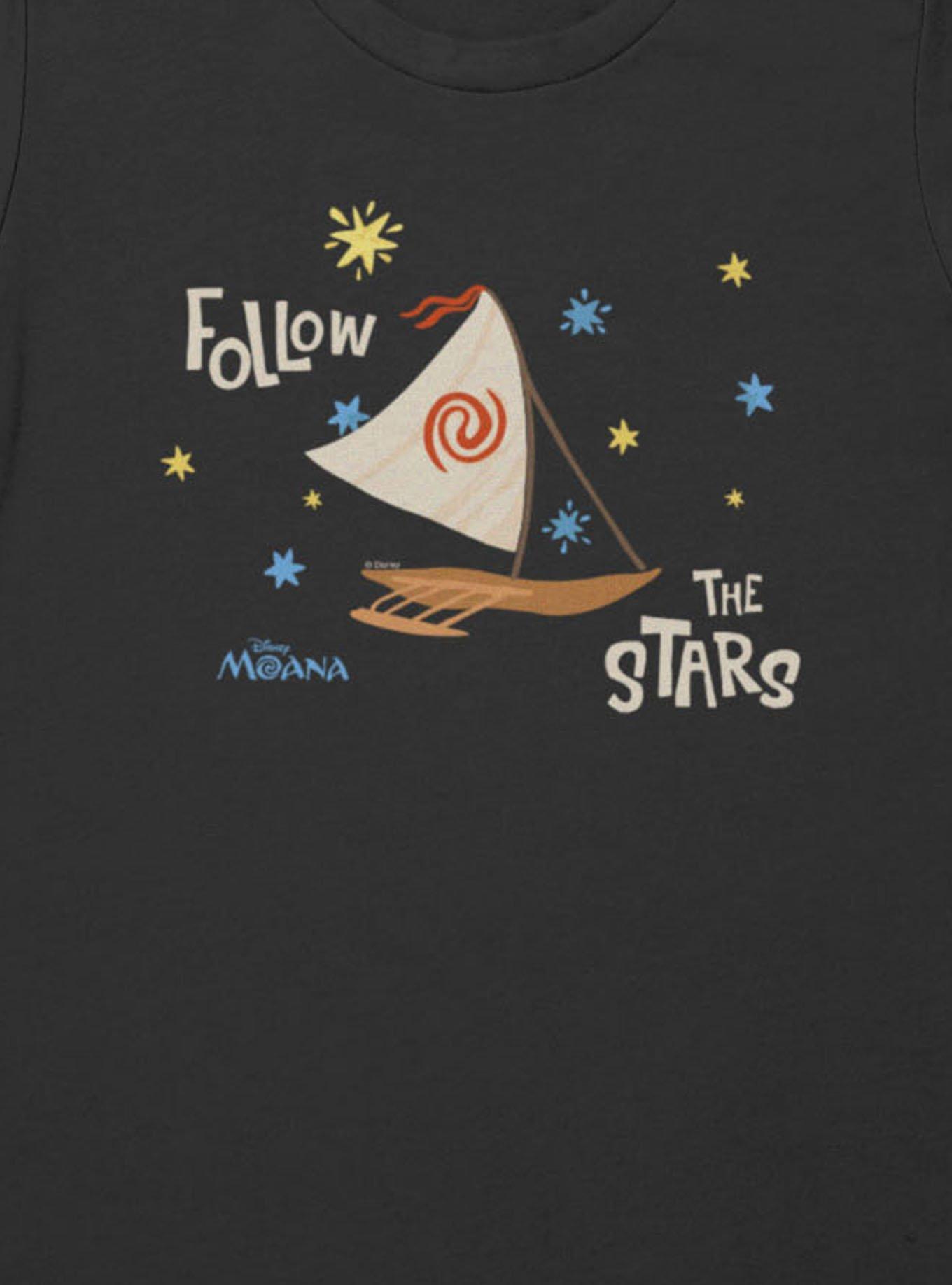 Disney Moana Follow The Stars Boat Womens T-Shirt Box Lunch Exclusive, , hi-res