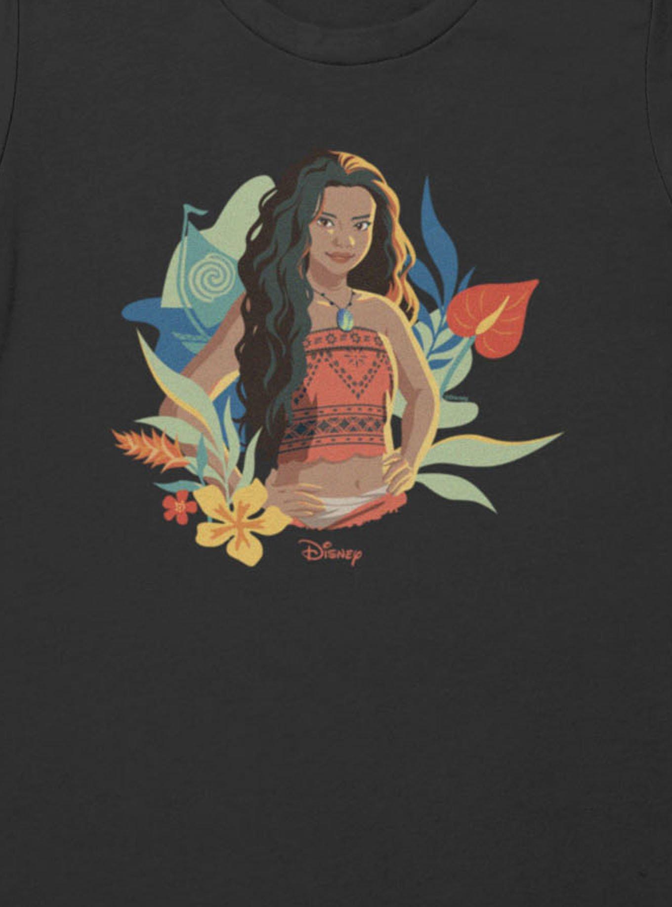 Disney Moana Floral Portrait Womens T-Shirt, , hi-res