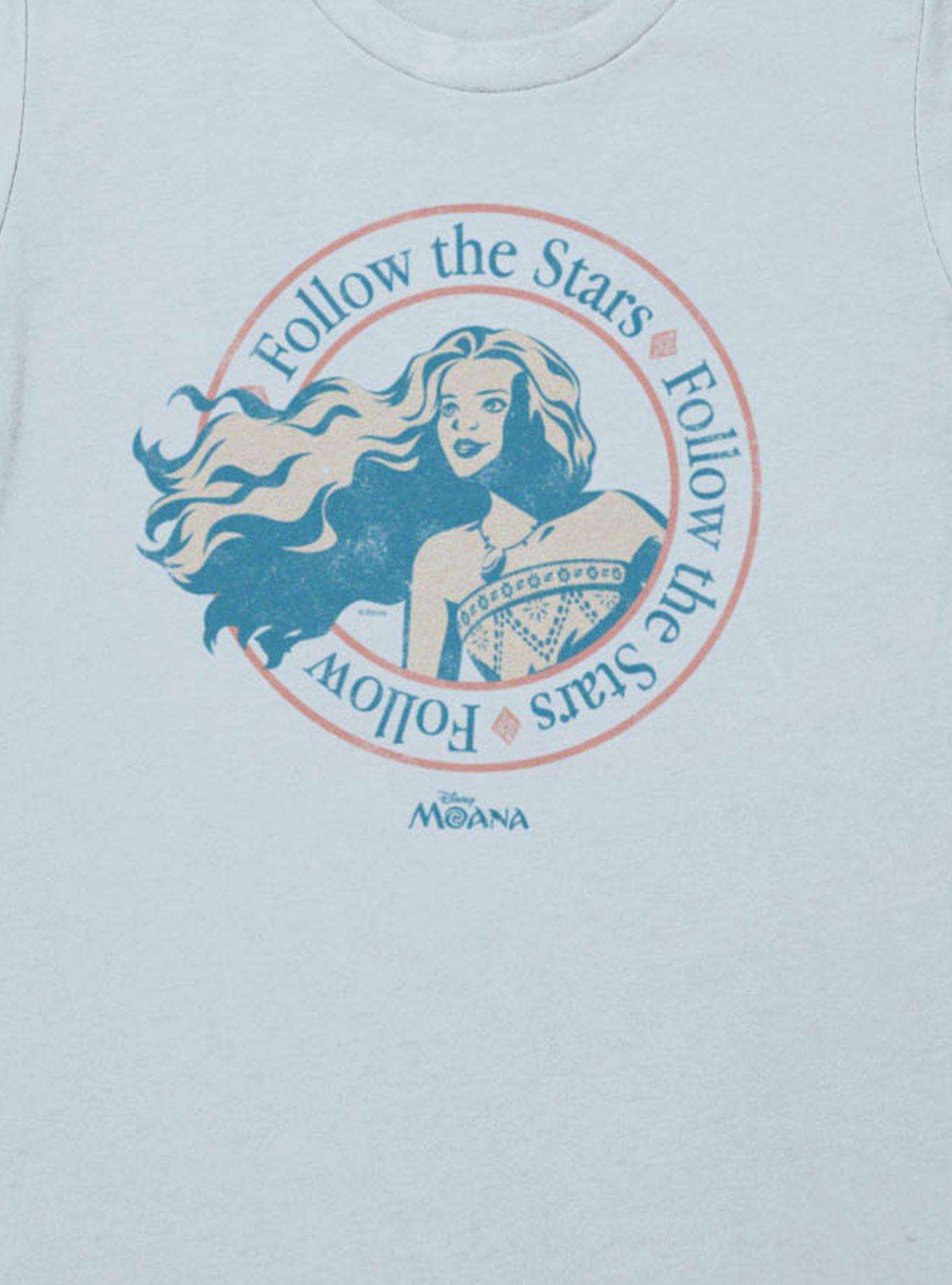 Disney Moana Follow The Stars Crest Womens T-Shirt Box Lunch Exclusive, , hi-res