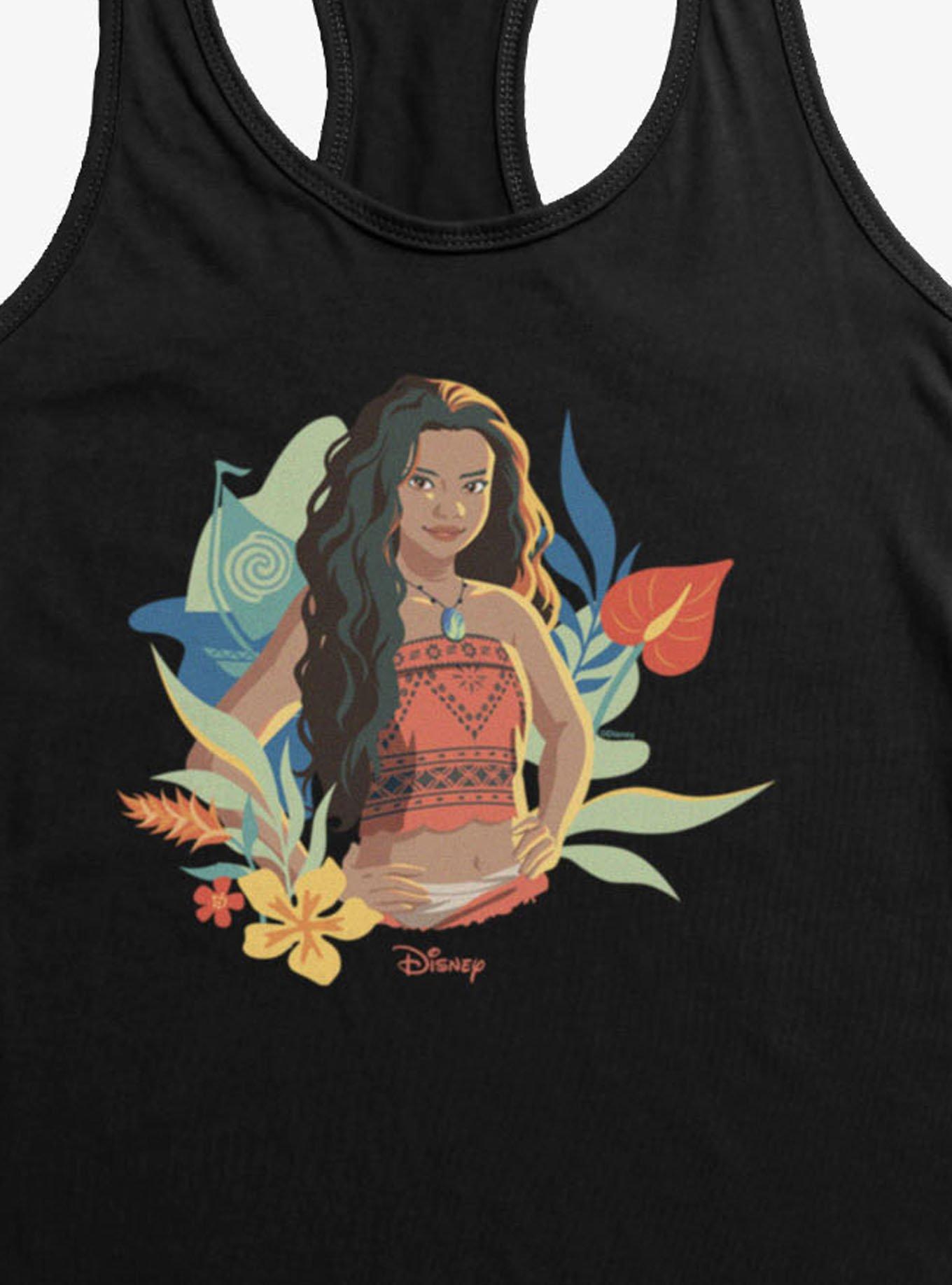 Disney Moana Floral Portrait Womens Tank Top, , hi-res