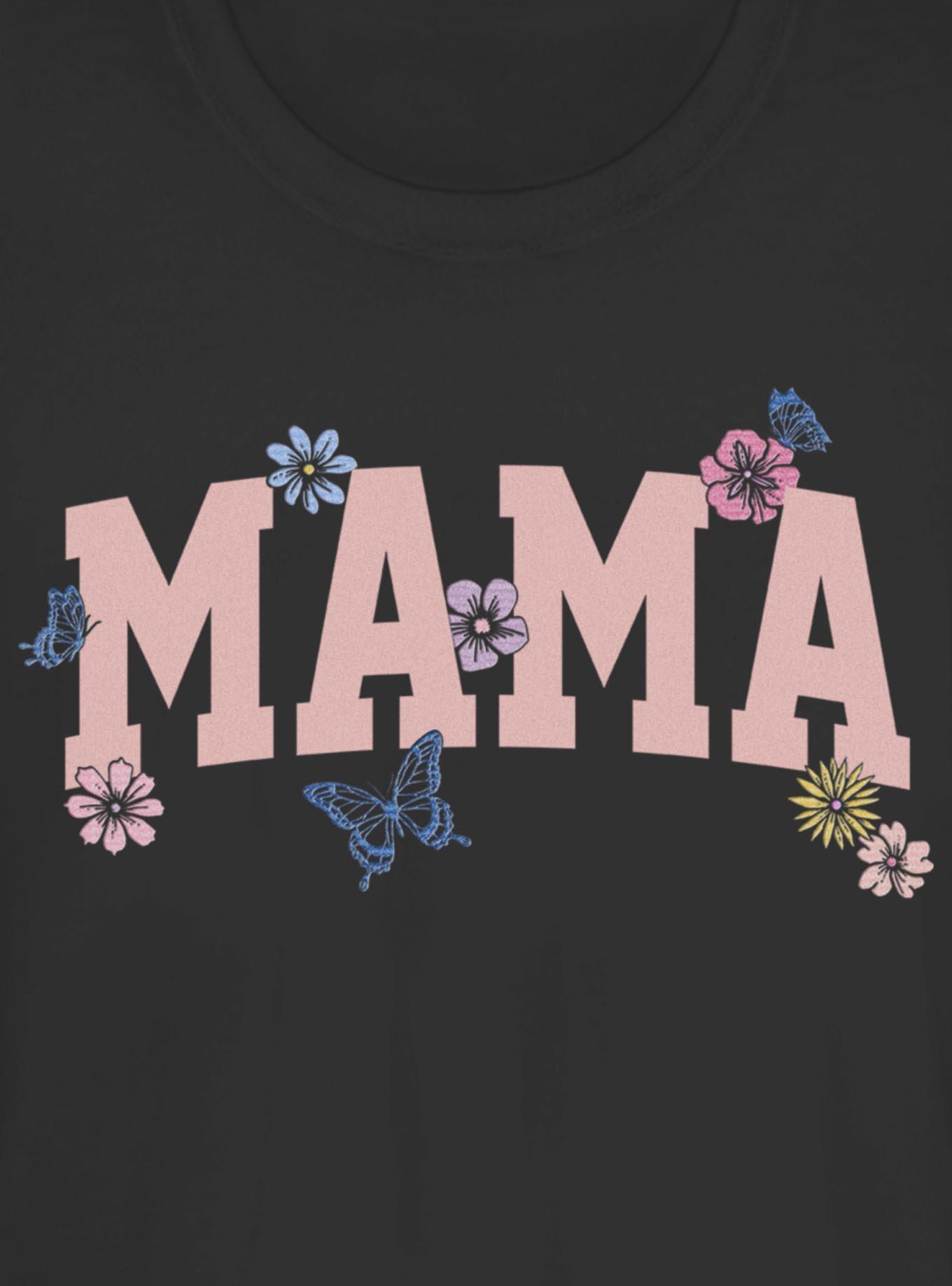 Mama Butterfly and Flowers Girls T-Shirt, , hi-res