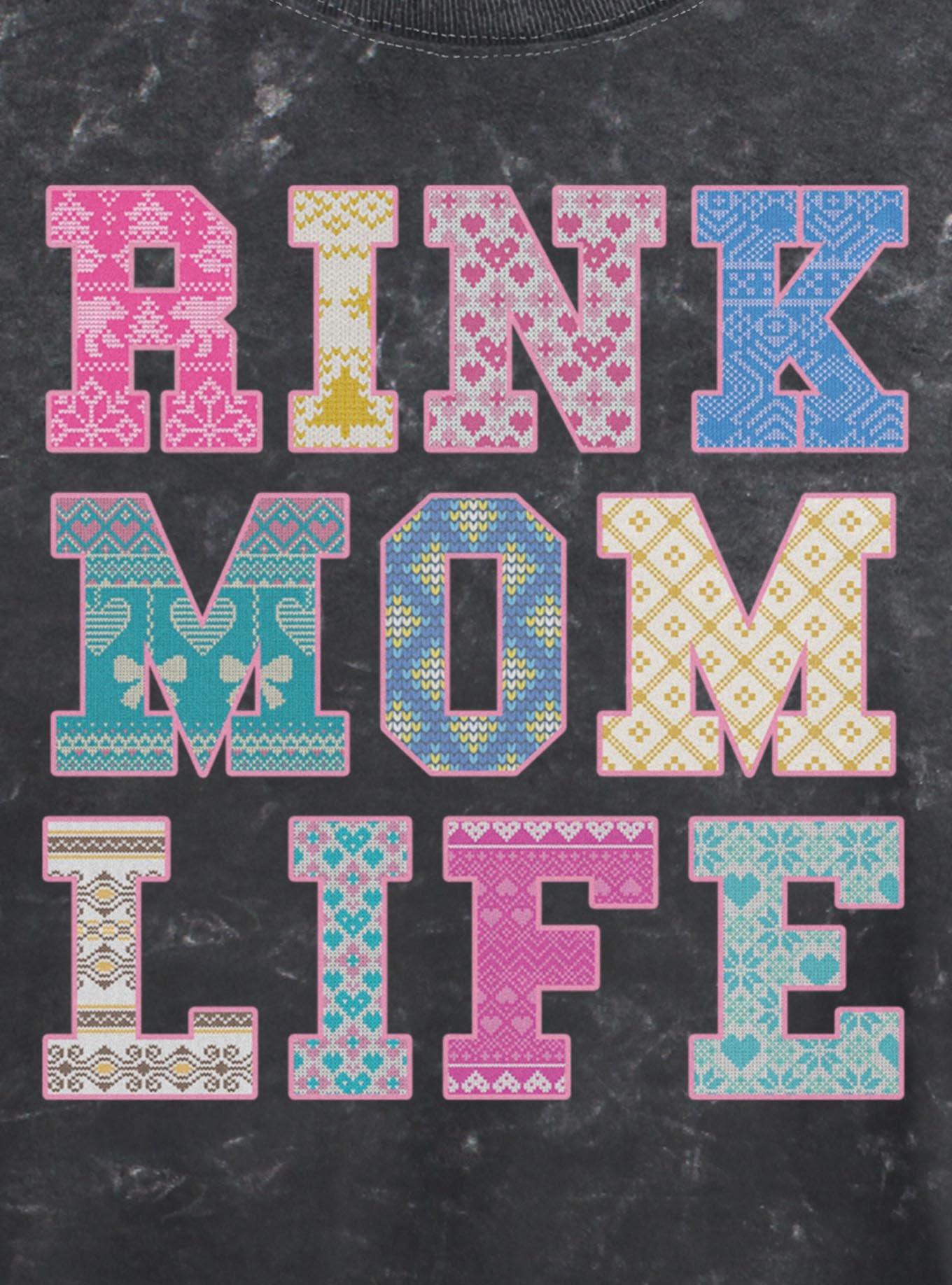 Rink Mom Life Girls Mineral Wash Crop T-Shirt, , hi-res