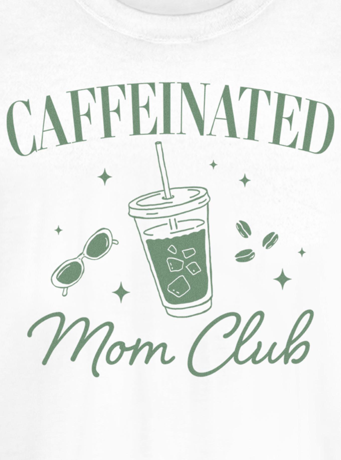 Caffeinated Mom Club Girls T-Shirt, WHITE, alternate