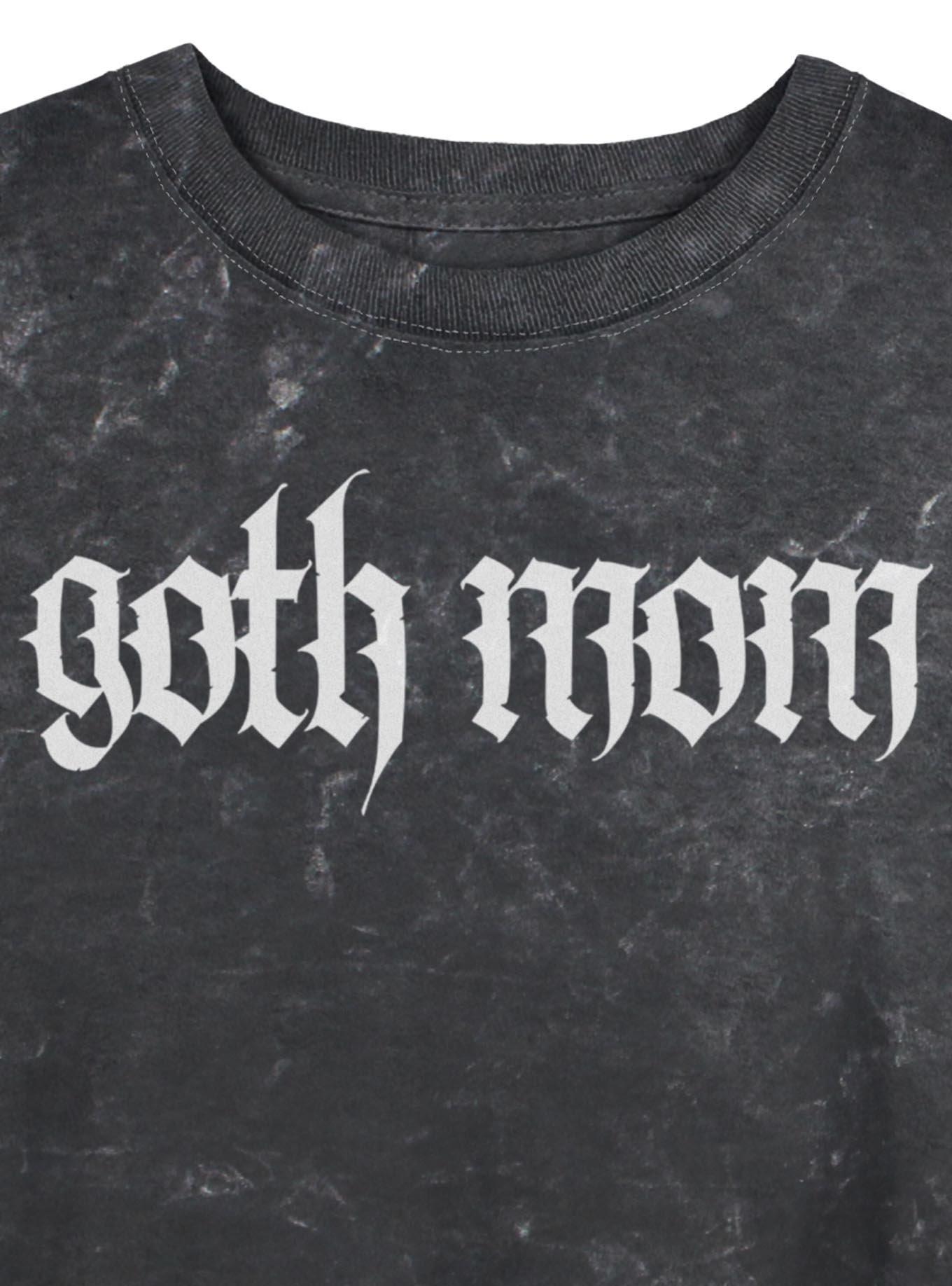 Goth Mom Girls Mineral Wash Crop T-Shirt, , hi-res