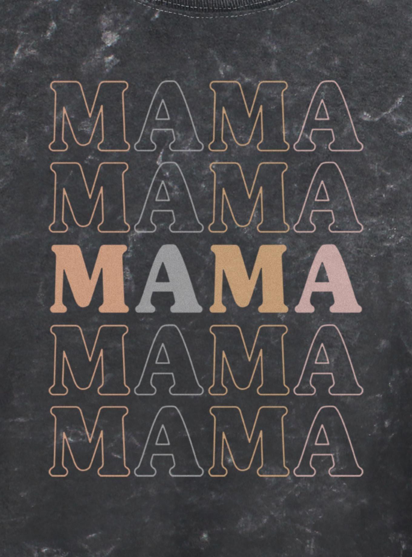 Mama Stacked Girls Mineral Wash Crop T-Shirt, , hi-res