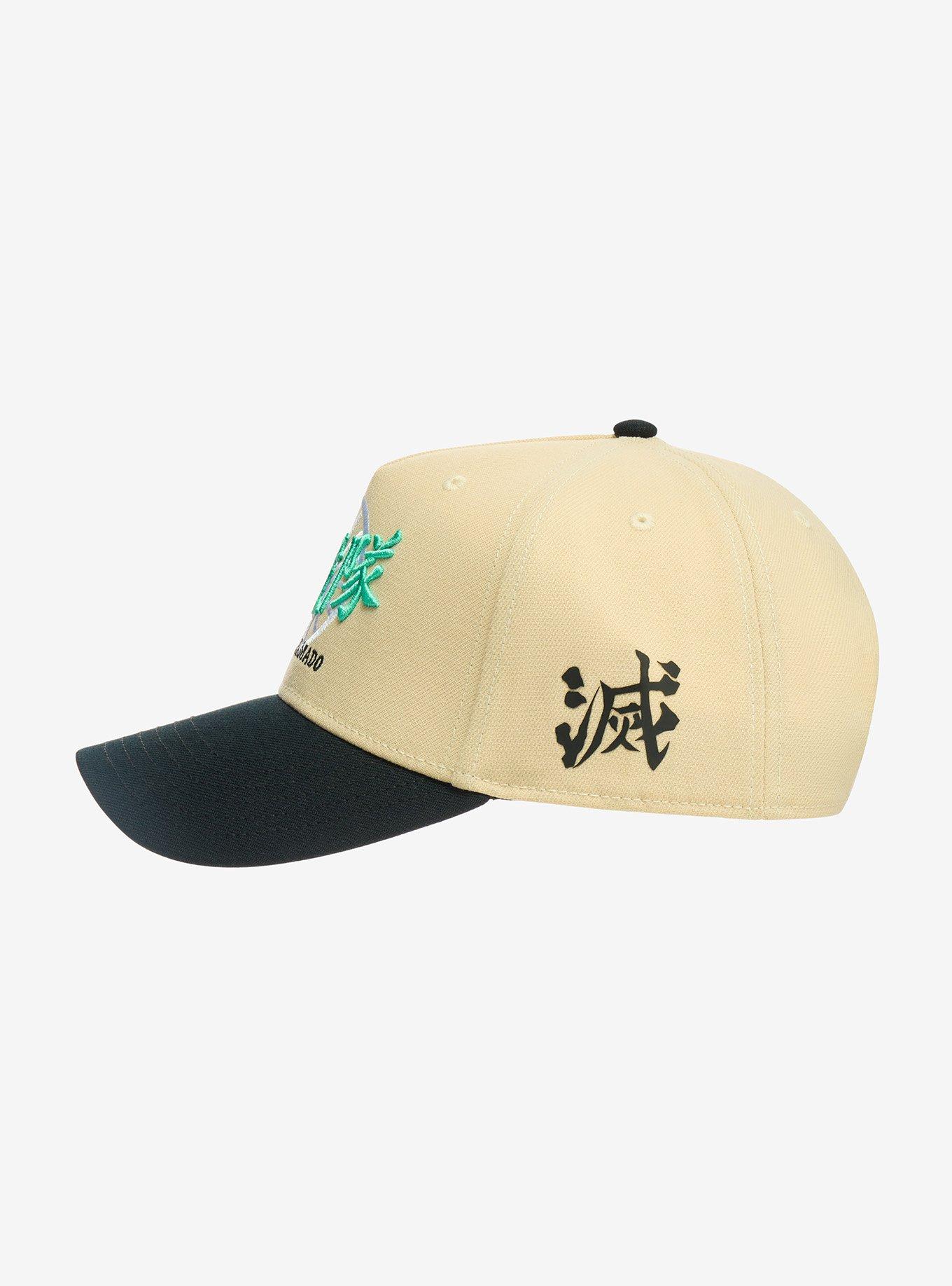 Demon Slayer: Kimetsu no Yaiba Tanjiro Kamado Two-Tone Ball Cap &mdash; BoxLunch Exclusive, , alternate - view 3