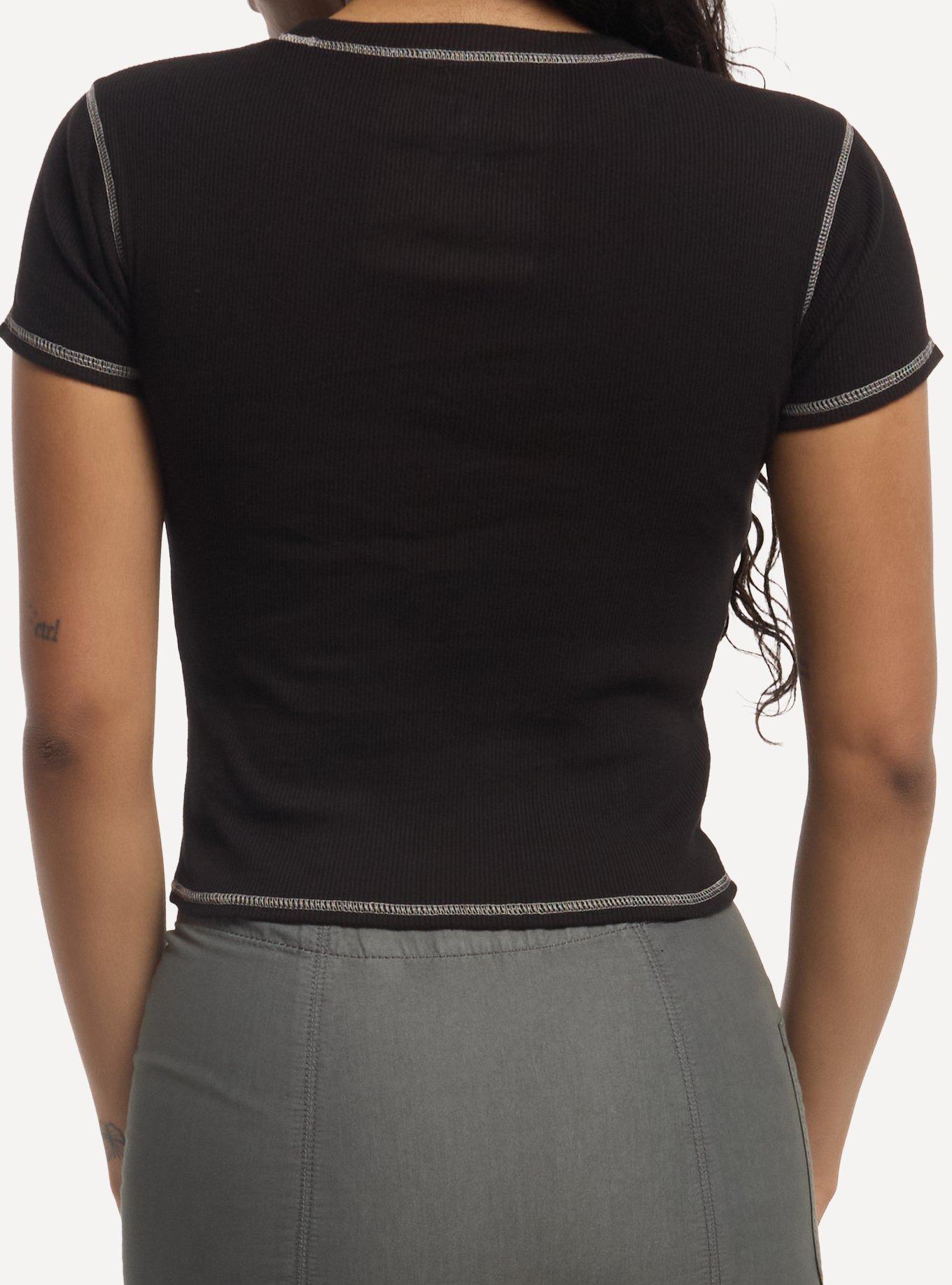 Raven Night Nevermore Ribbed Girls Top, MULTI, alternate - view 3
