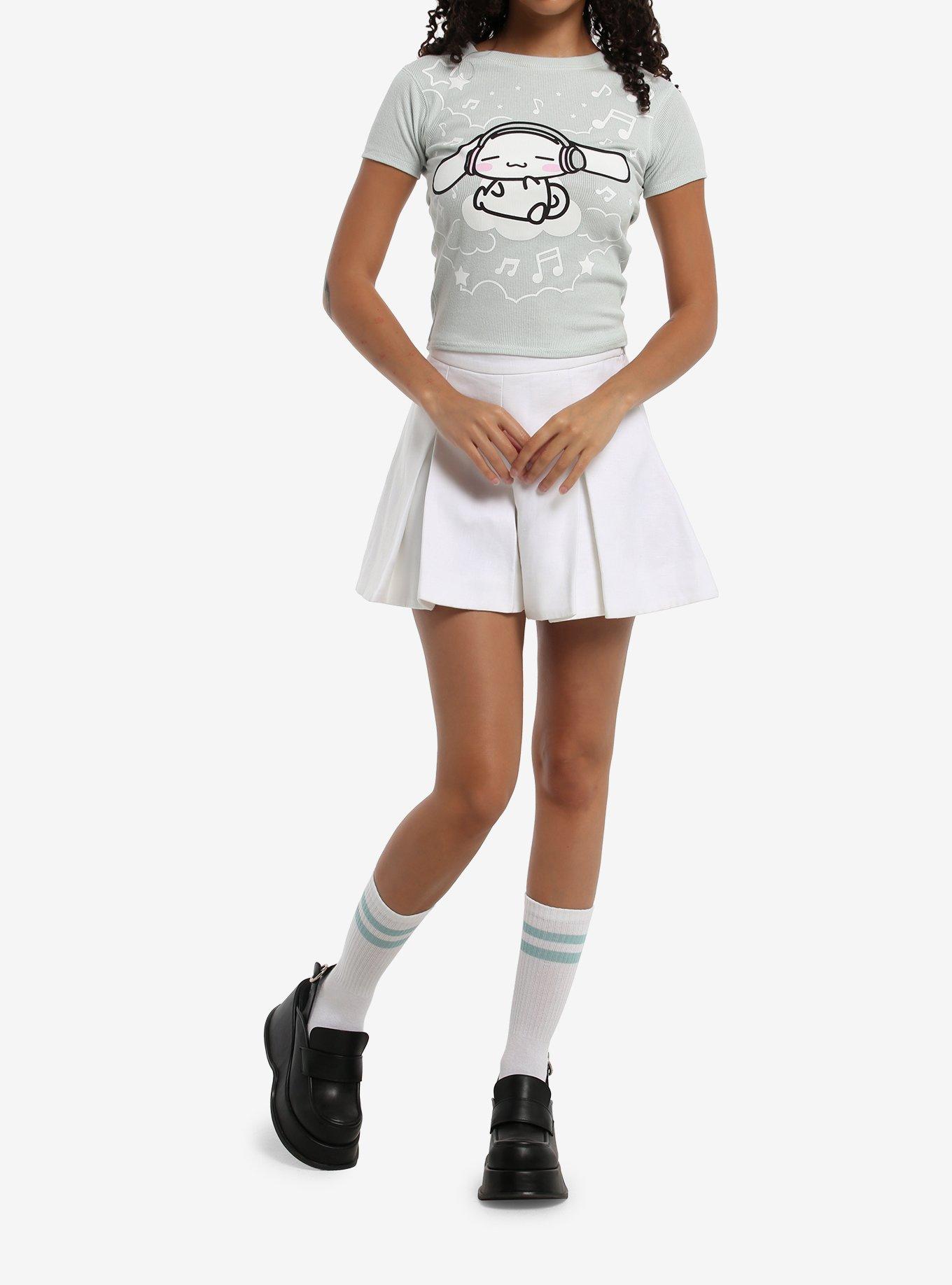 Cinnamoroll Headphones Music Ribbed Girls T-Shirt, , hi-res