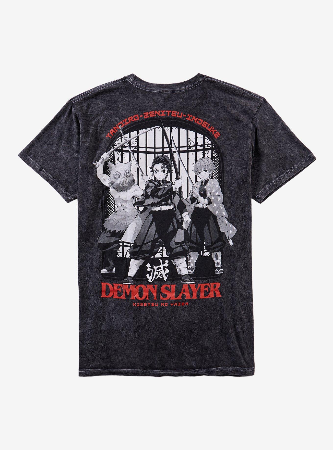 Demon Slayer: Kimetsu No Yaiba Trio Red Dark Wash T-Shirt, , hi-res