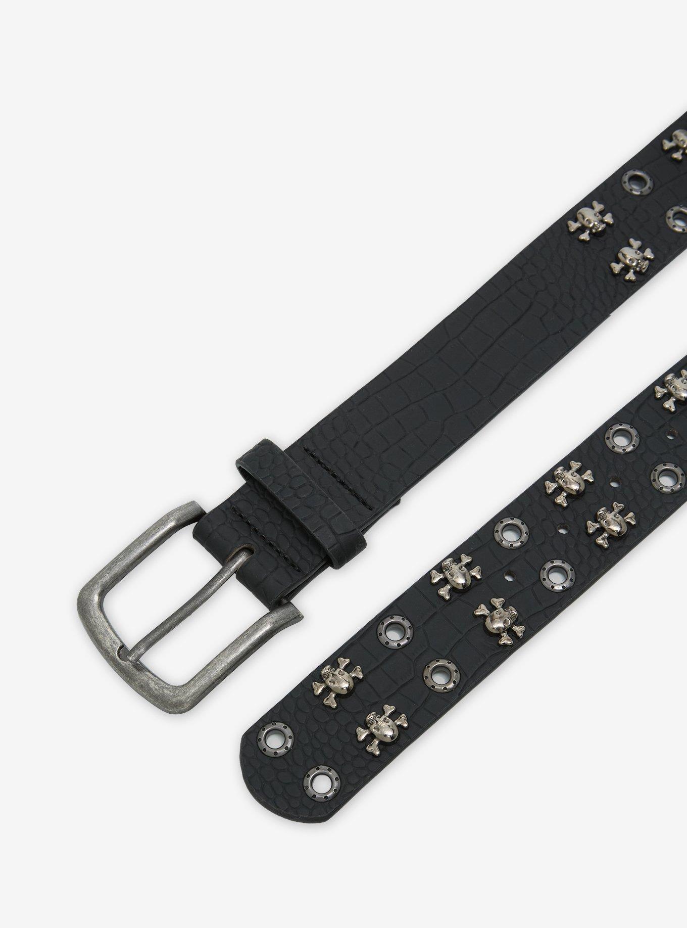 Skull & Crossbones Belt, SILVER, alternate - view 2