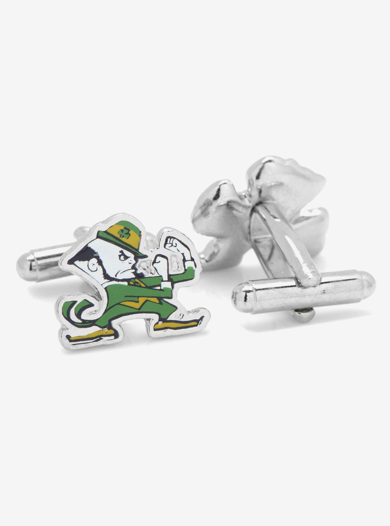 NCAA Notre Dame University Fighting Leprechaun Cufflinks, , hi-res