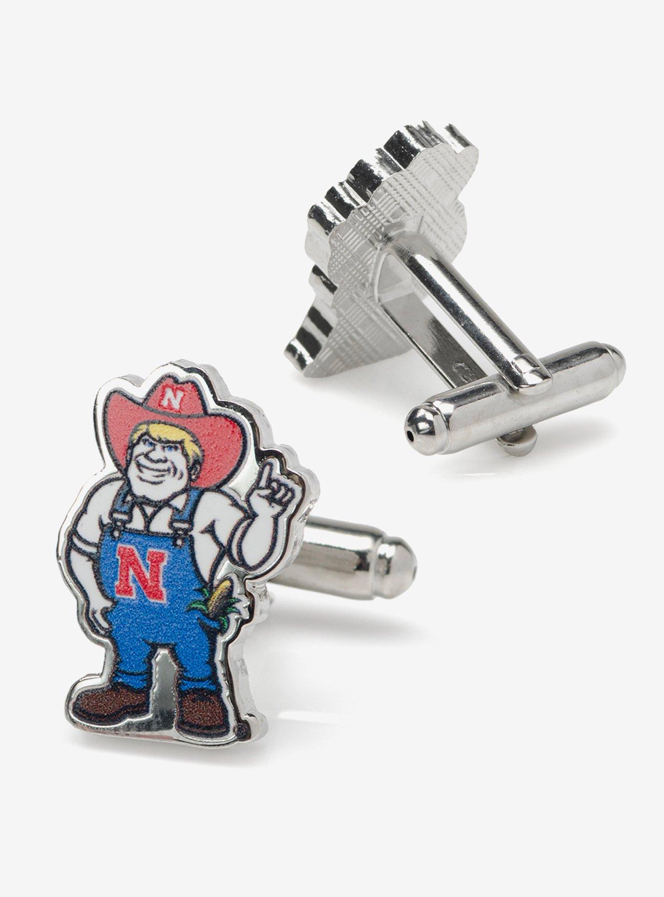 NCAA Nebraska Herbie Husker Mascot Cufflinks, , alternate