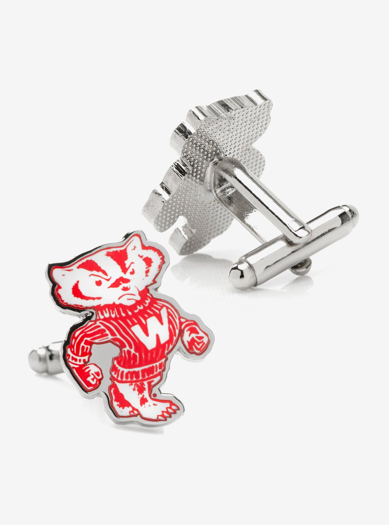 NCAA University of Wisconsin Badgers Throwback Cufflinks, , hi-res