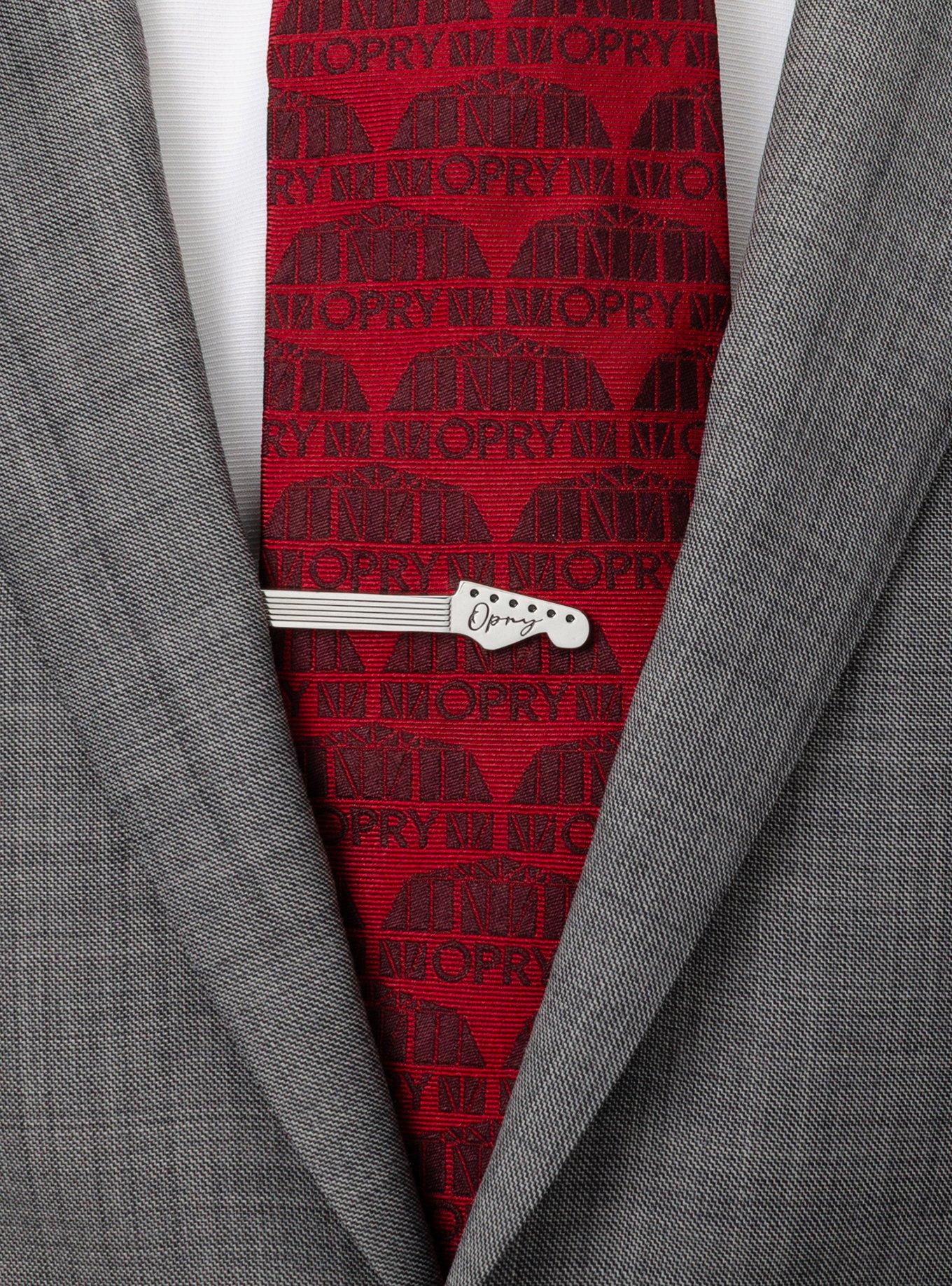 Grand Ole Opry Guitar Neck Silver Tie Clip, , hi-res