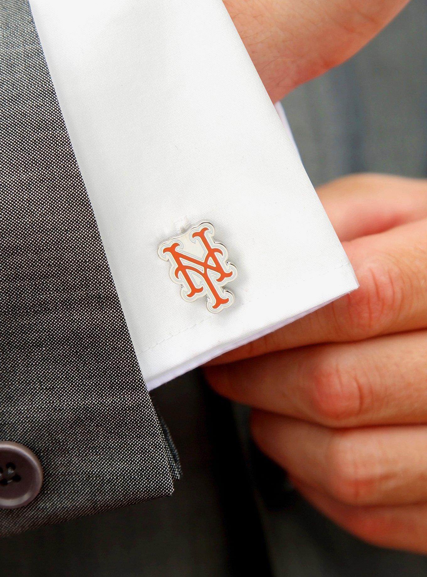 MLB New York Mets Silver Cufflinks, , hi-res
