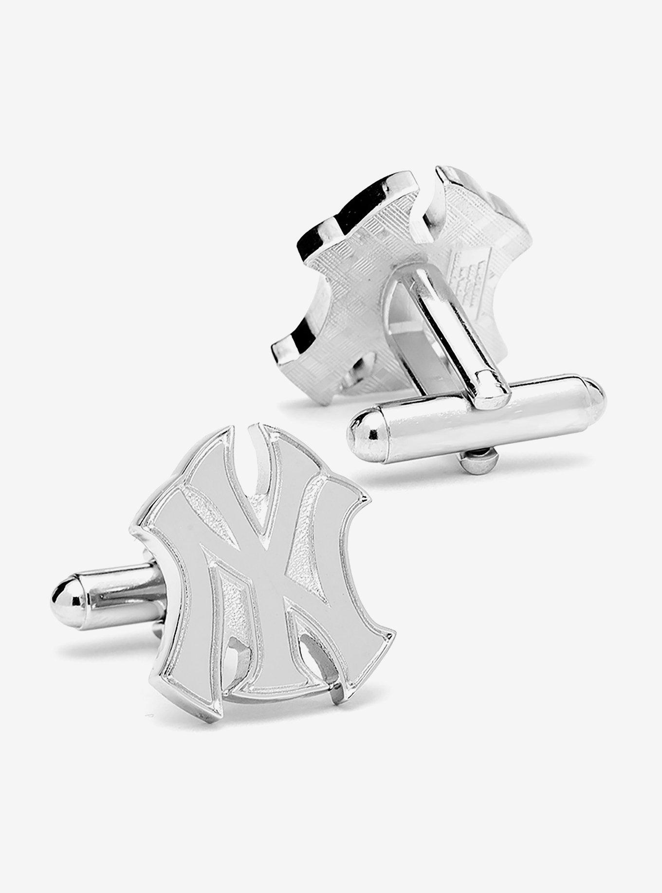 MLB New York Yankees Silver Logo Cufflinks, , hi-res