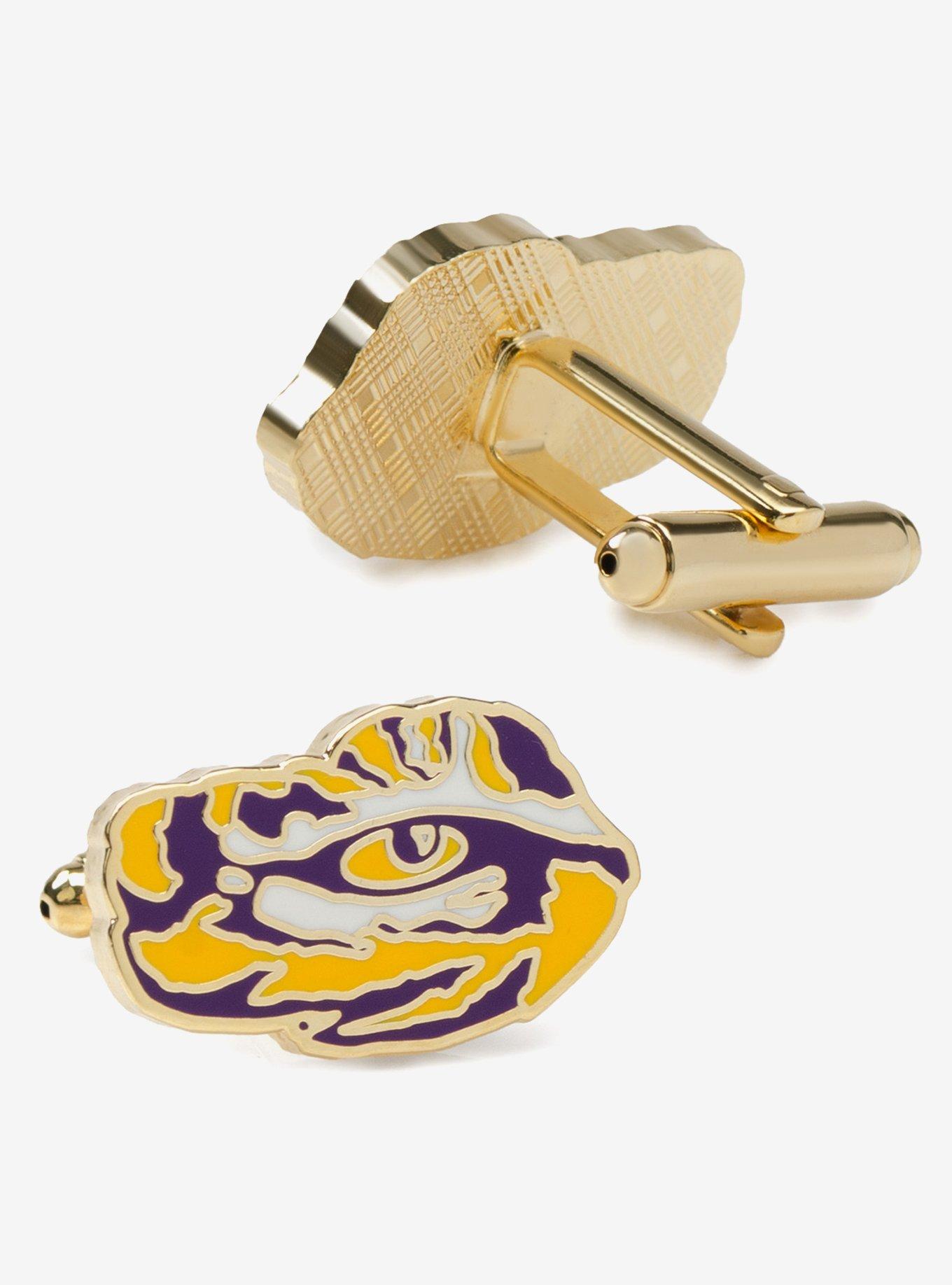 NCAA Gold LSU Tigers Cufflinks, , hi-res