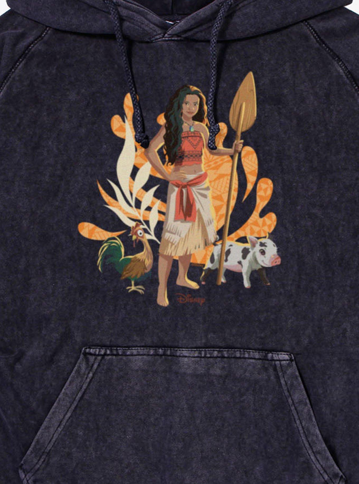 Disney Moana With Hei Hei And Pua Vintage Mineral Washed Hoodie, , hi-res