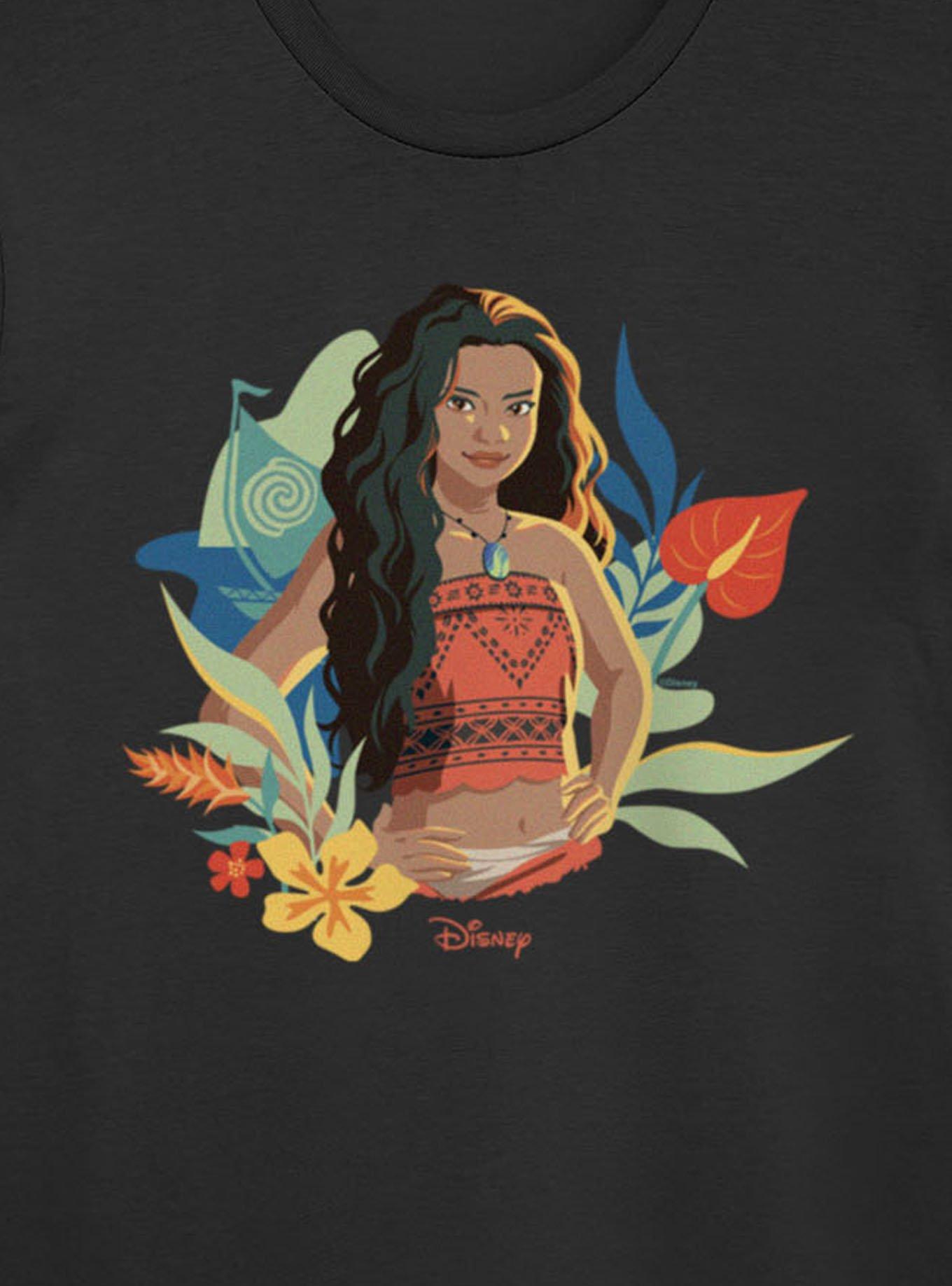 Disney Moana Floral Portrait T-Shirt, , hi-res