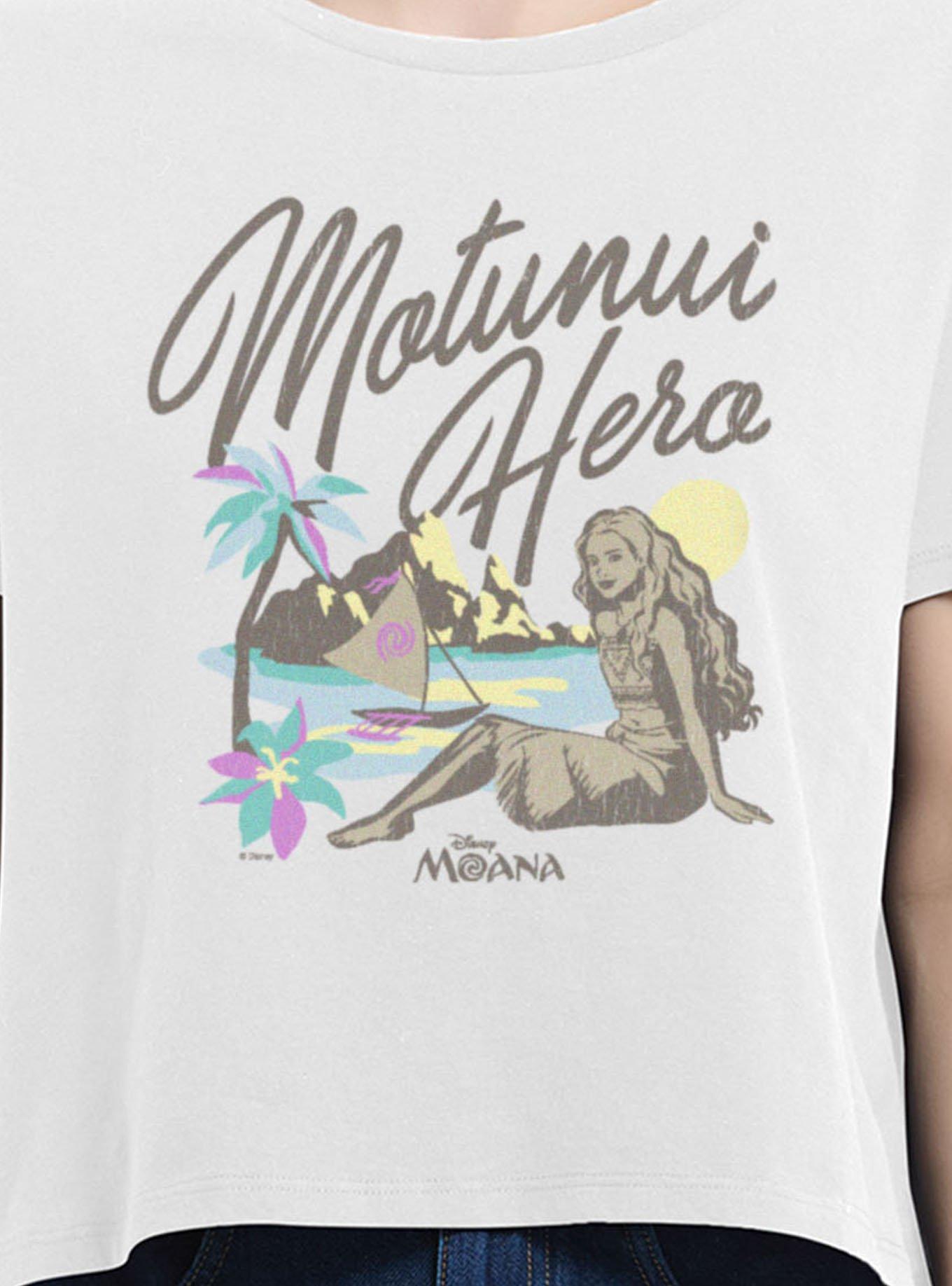 Disney Moana Motunui Hero Womens Boxy Crop T-Shirt Box Lunch Exclusive, , hi-res