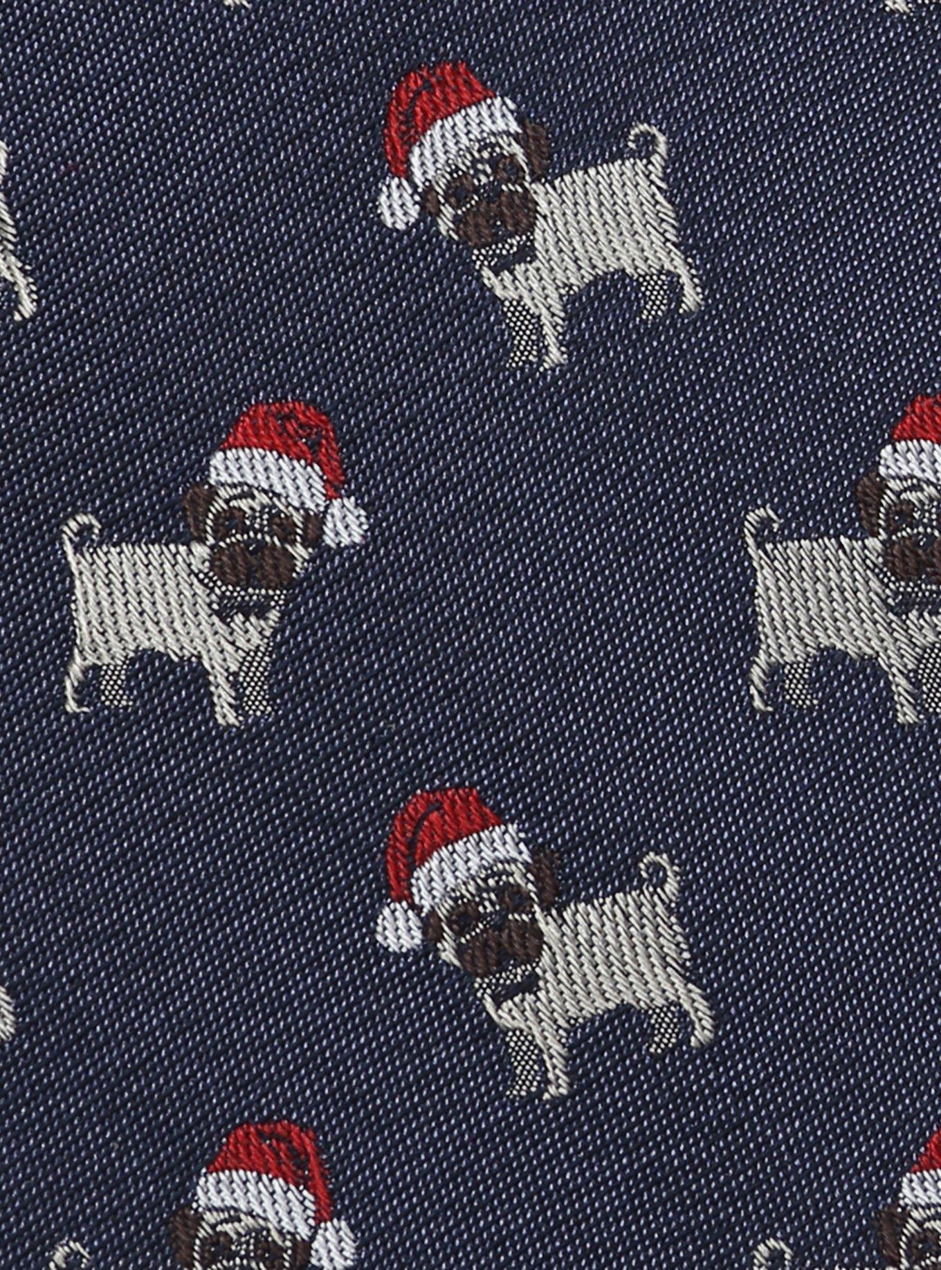 Santa Pug Men's Silk Tie, , alternate - view 5