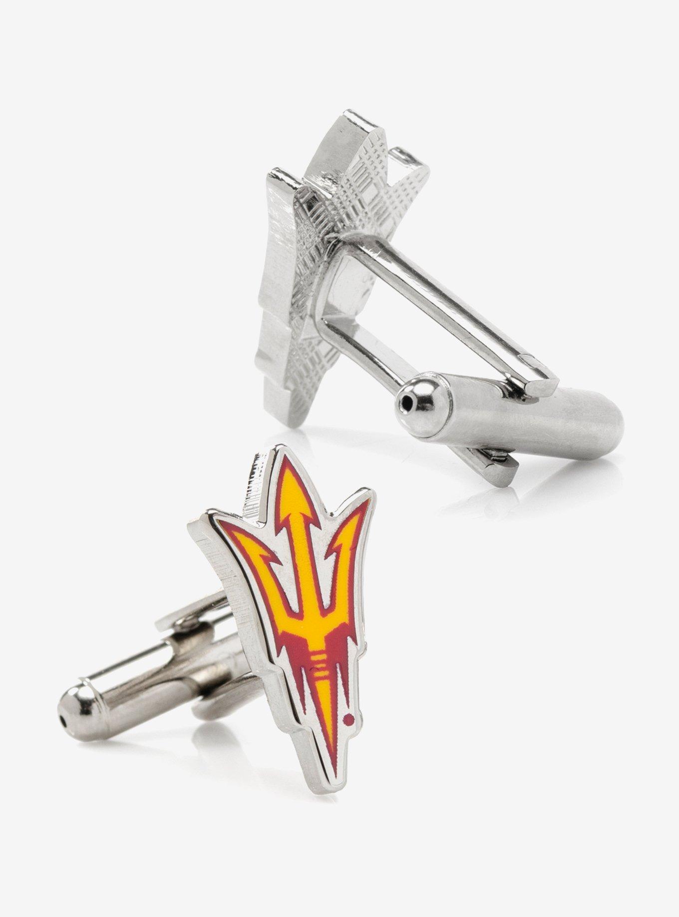 NCAA Arizona State University Sun Devils Pitchfork Cufflinks, , hi-res