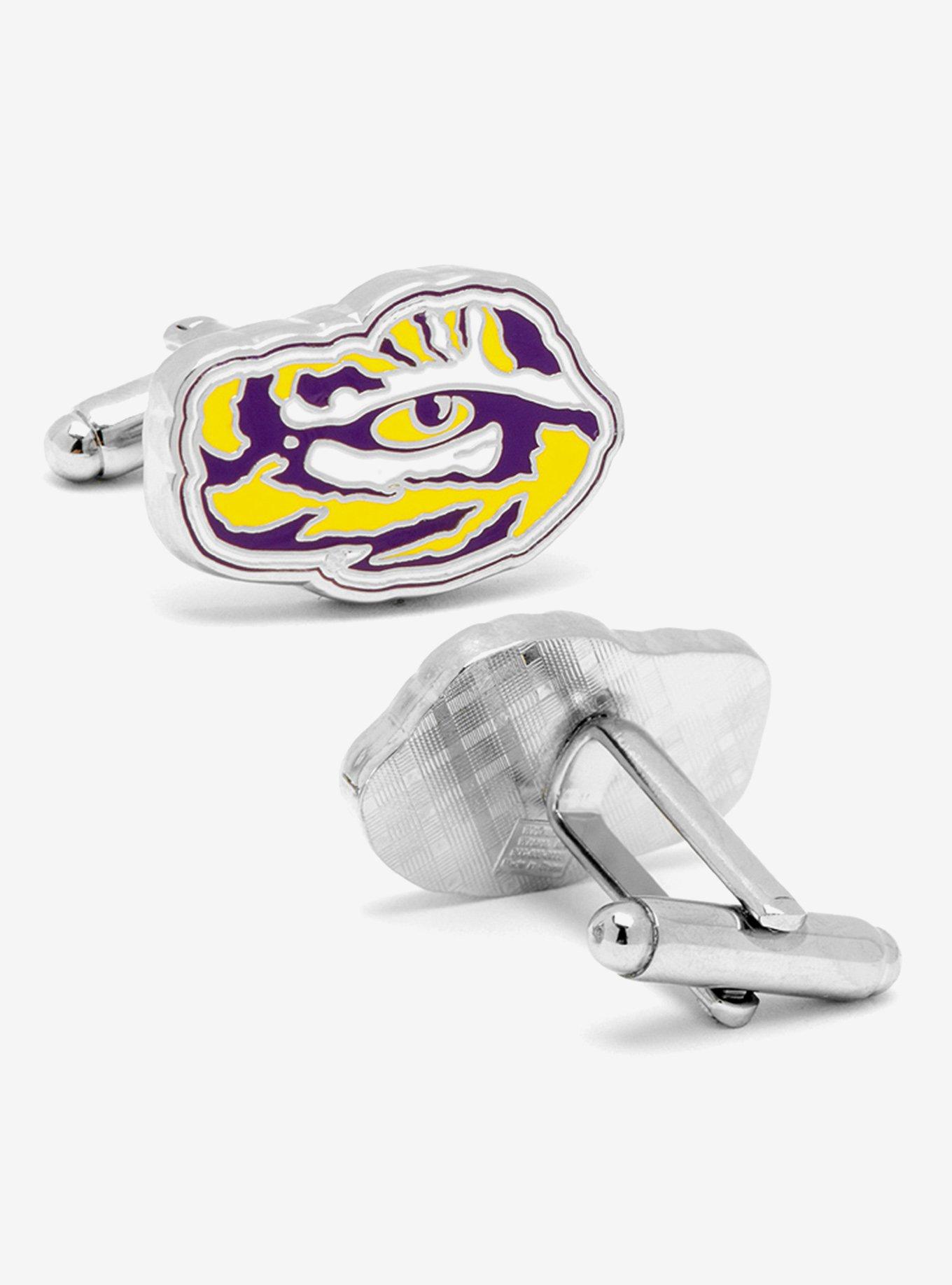 NCAA LSU Tiger's Eye Cufflinks, , hi-res