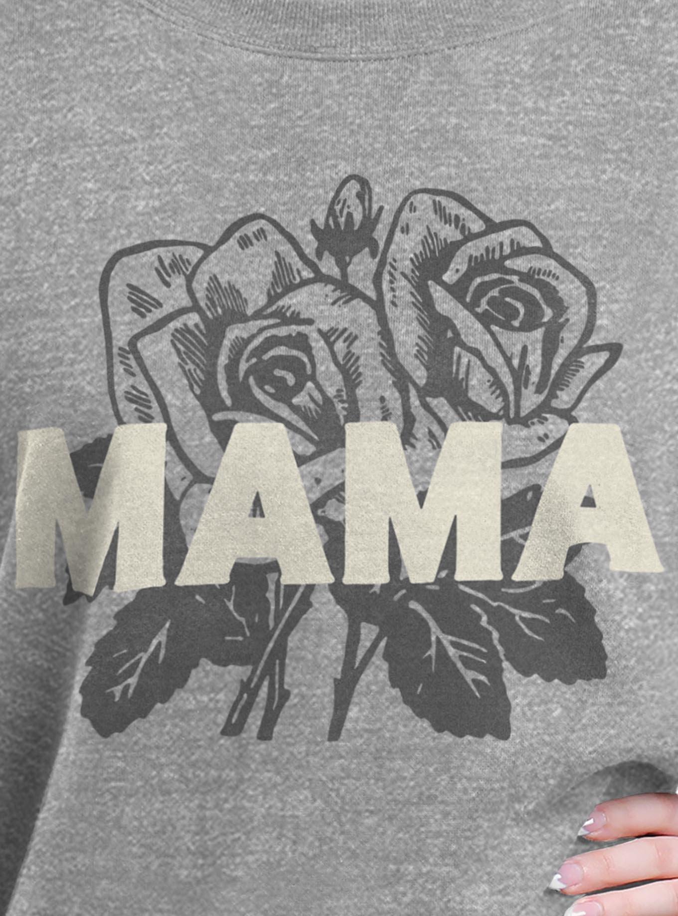 Mama Rose Floral Girls Oversized Sweatshirt, , hi-res