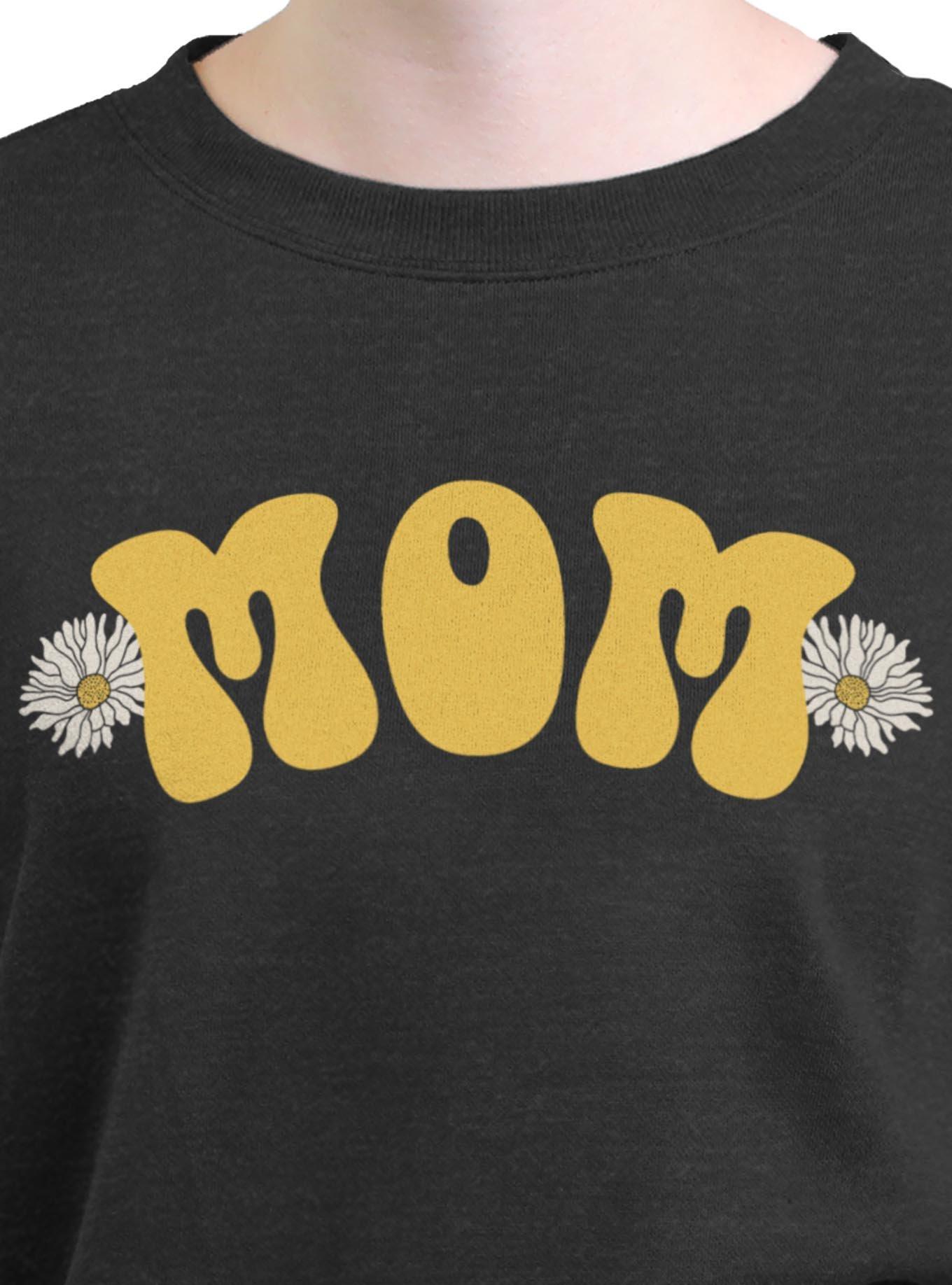 Mom Daisy Flowers Girls Oversized Sweatshirt, , hi-res