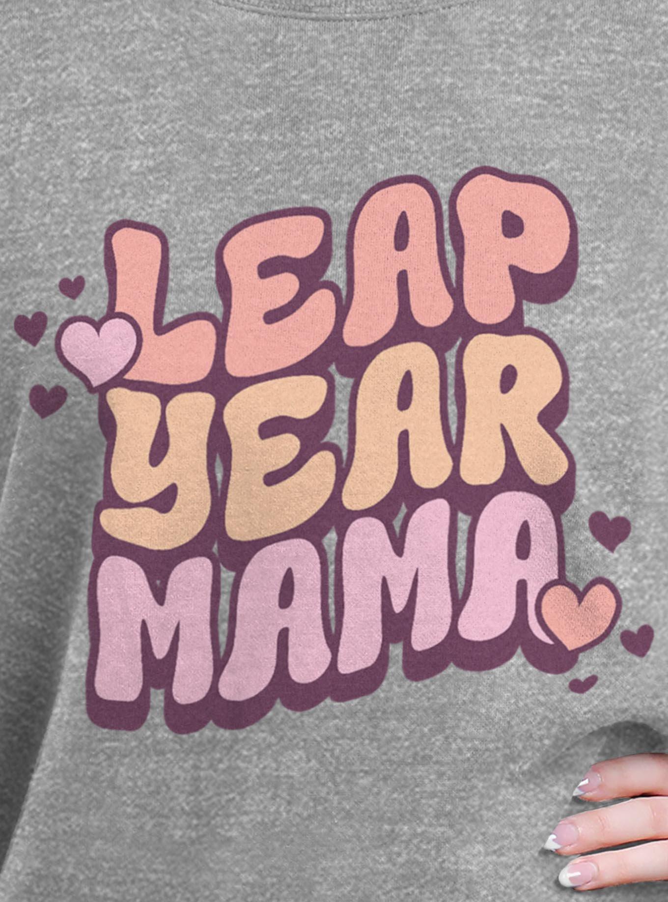 Leap Year Mama Girls Oversized Sweatshirt, , hi-res