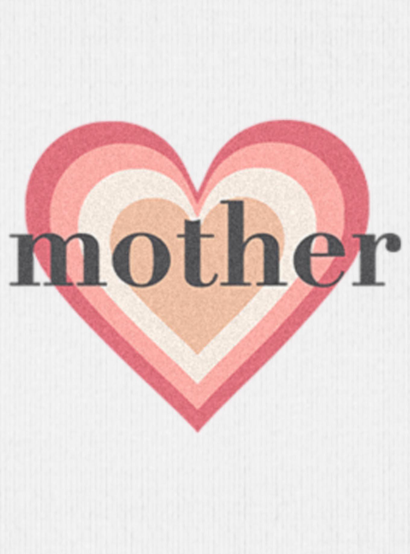 Mother Retro Heart Girls Baby T-Shirt, , hi-res