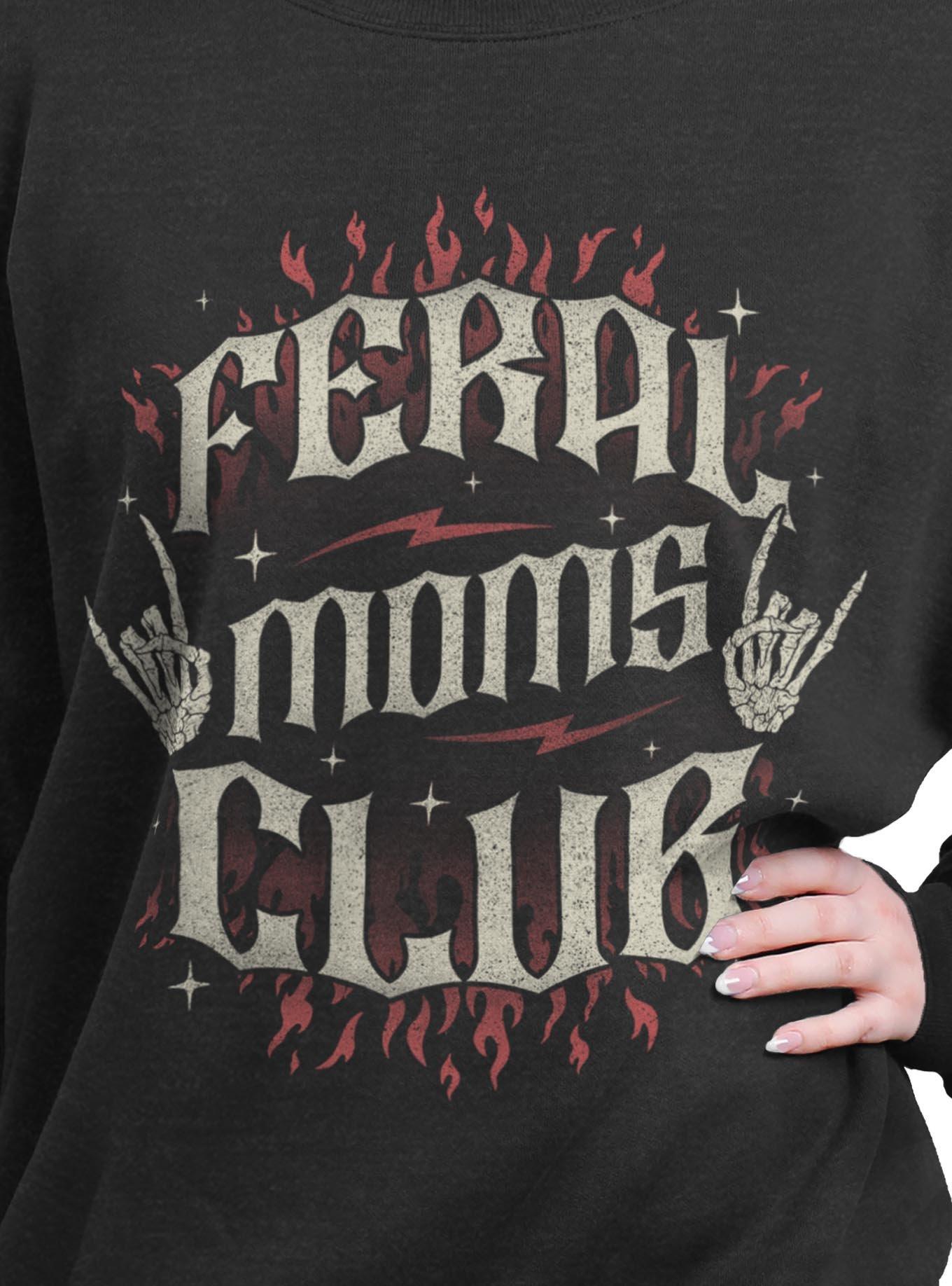 Feral Moms Club Girls Oversized Sweatshirt, , hi-res