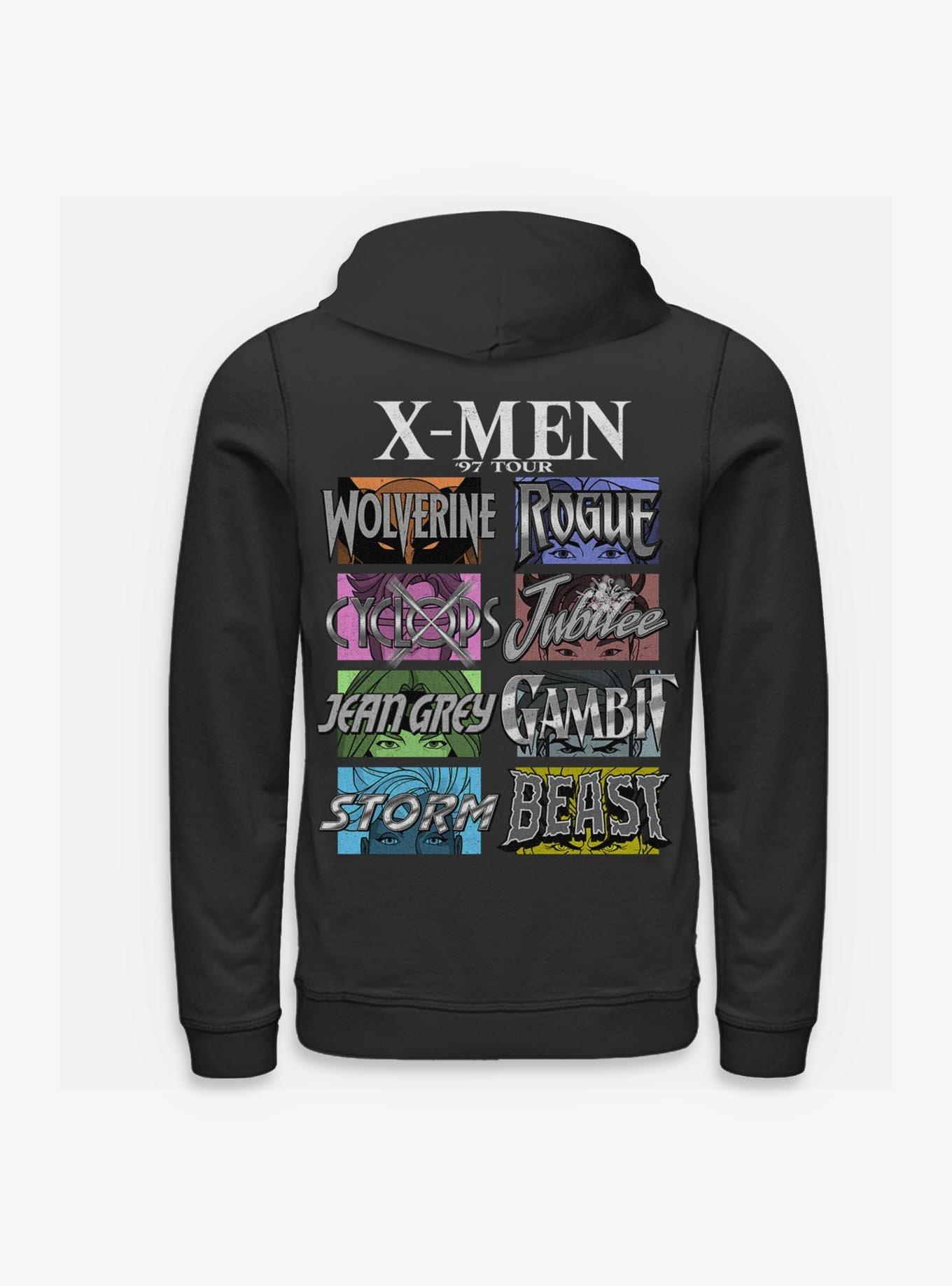 Marvel X-Men '97 Group Tour Hoodie BoxLunch Exclusive, BLACK, alternate