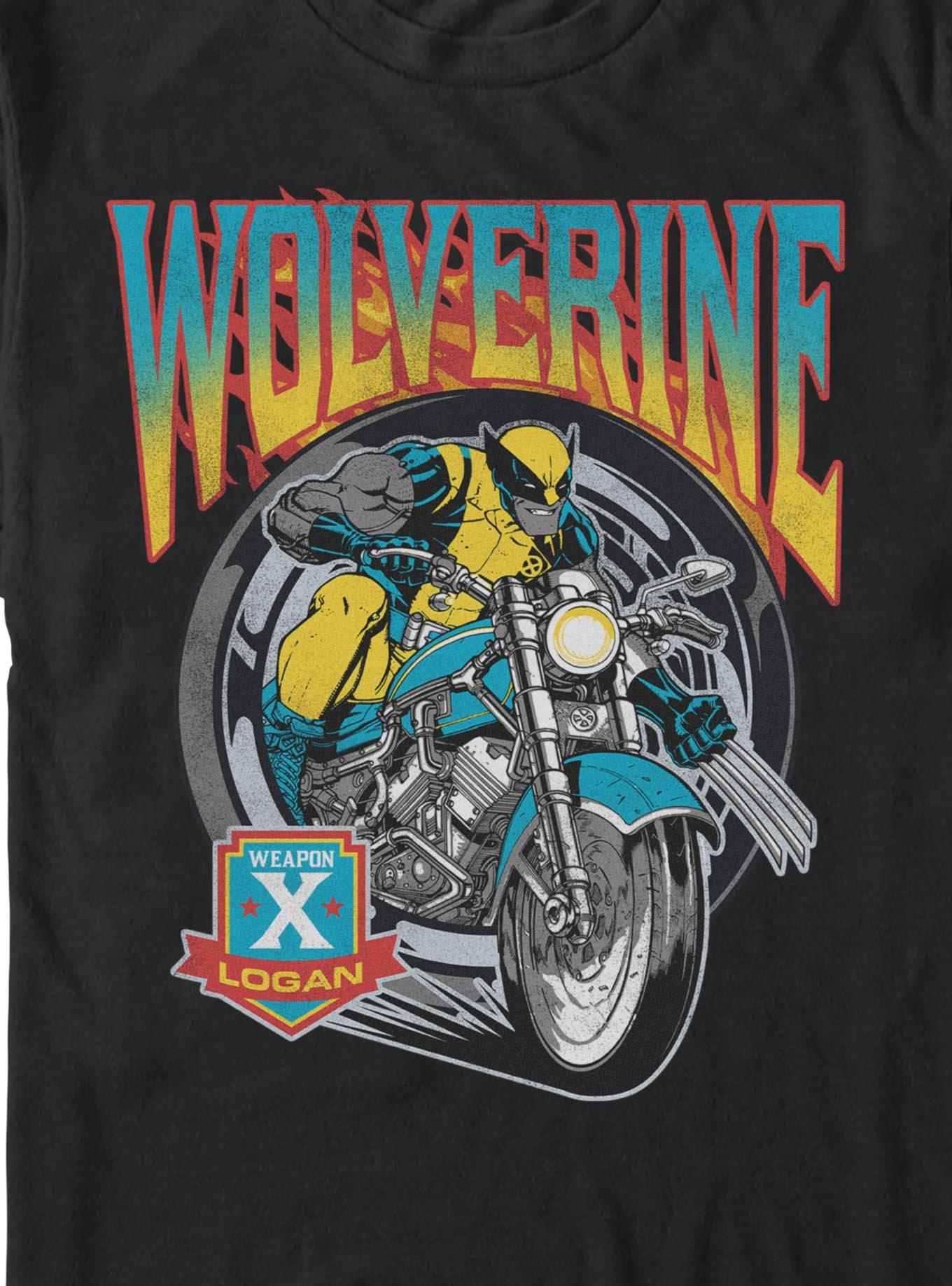Marvel X-Men Wolverine Flames And Wheels T-Shirt Hot Topic Exclusive, , hi-res