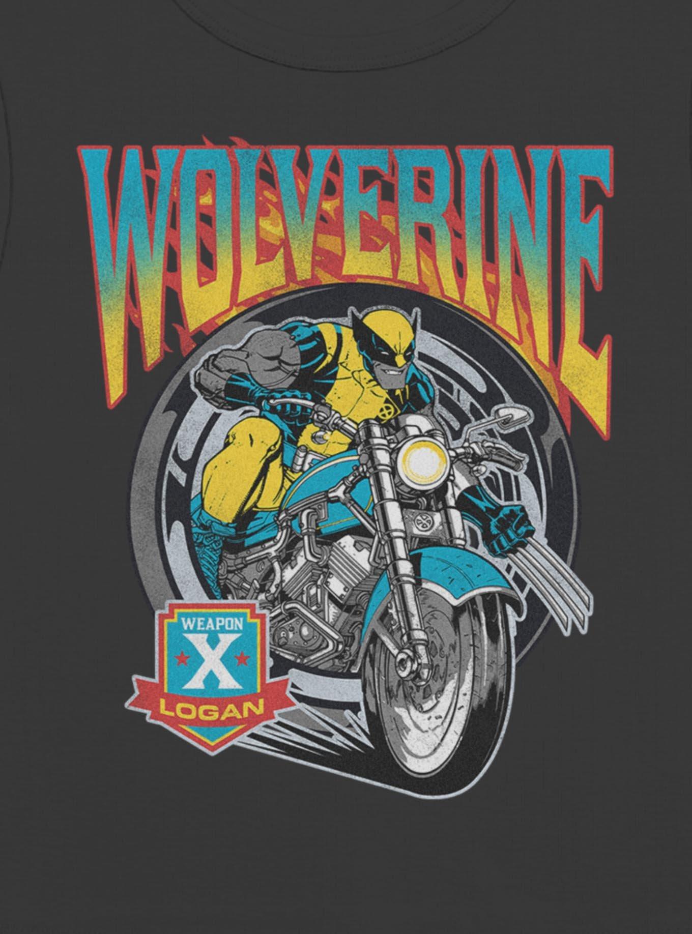 Marvel X-Men Wolverine Flames And Wheels Girls Baby T-Shirt Hot Topic Exclusive, , hi-res