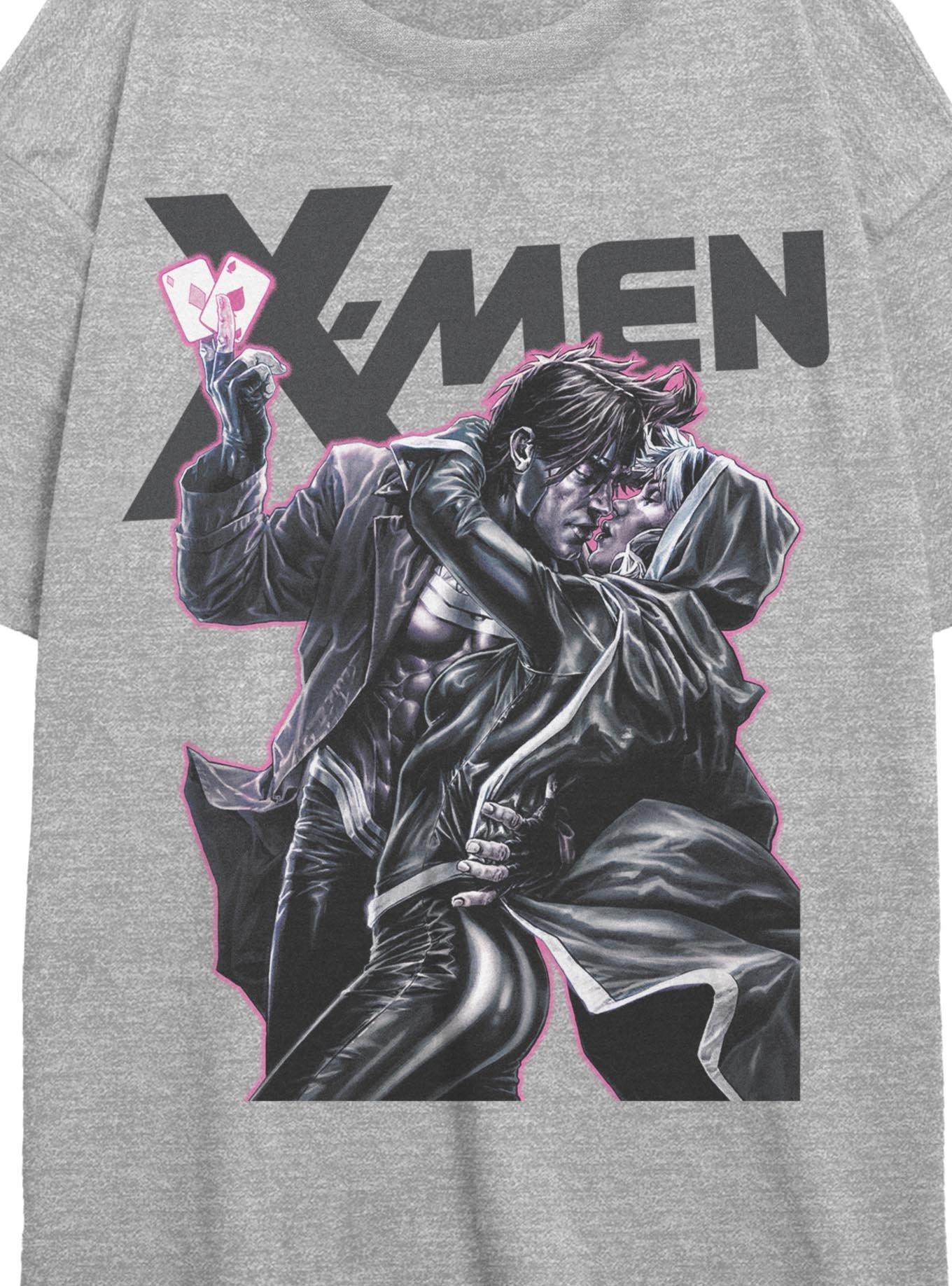 Marvel X-Men Rogue & Gambit Kiss Girls Oversized T-Shirt Hot Topic Exclusive, , hi-res