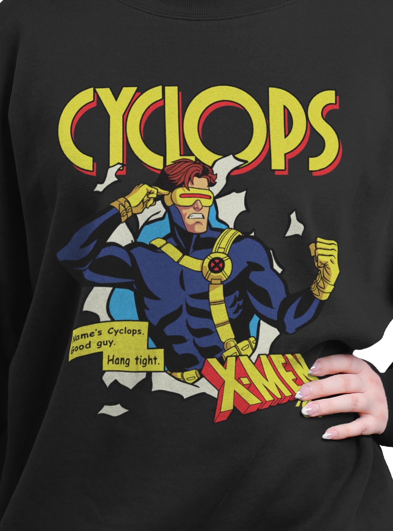 Marvel X-Men '97 Comic Cyclops Girls Oversized Sweatshirt Hot Topic Exclusive, , hi-res