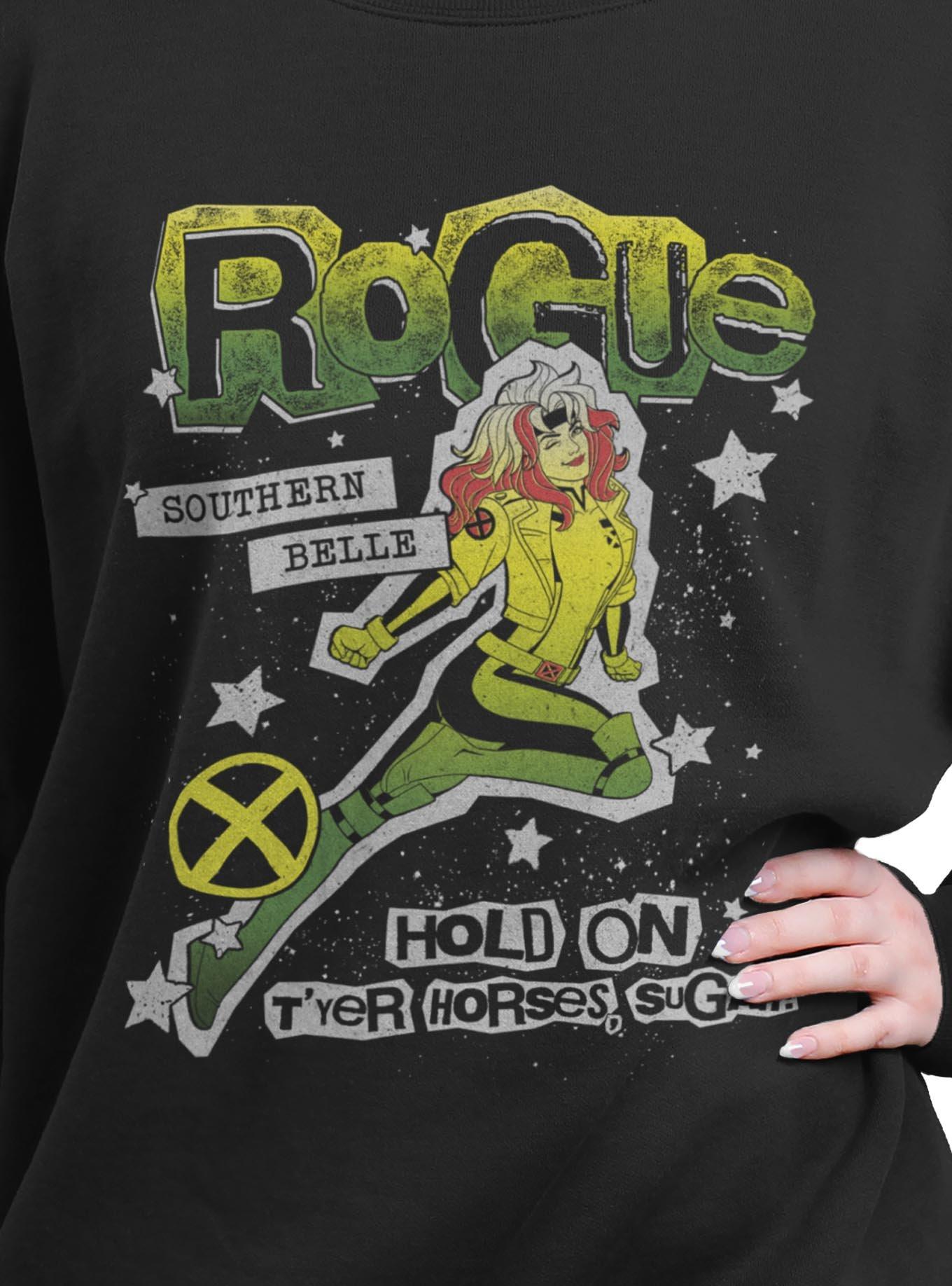 Marvel X-Men '97 Rogue Sugah Girls Oversized Sweatshirt Hot Topic Exclusive, , hi-res