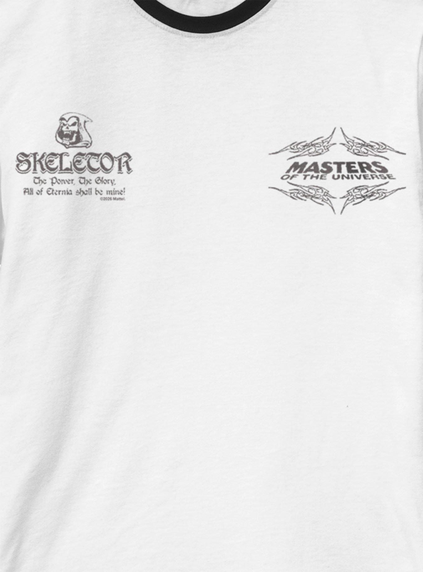 Masters Of The Universe Skeletor Lord Of Destruction Ringer T-Shirt, WHTBLK, alternate