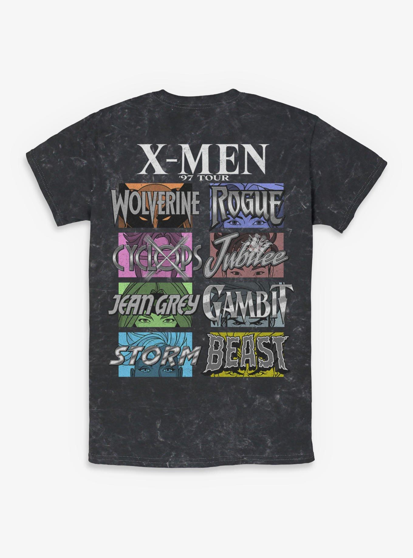 Marvel X-Men '97 Group Tour Mineral Wash T-Shirt Hot Topic Exclusive, , hi-res