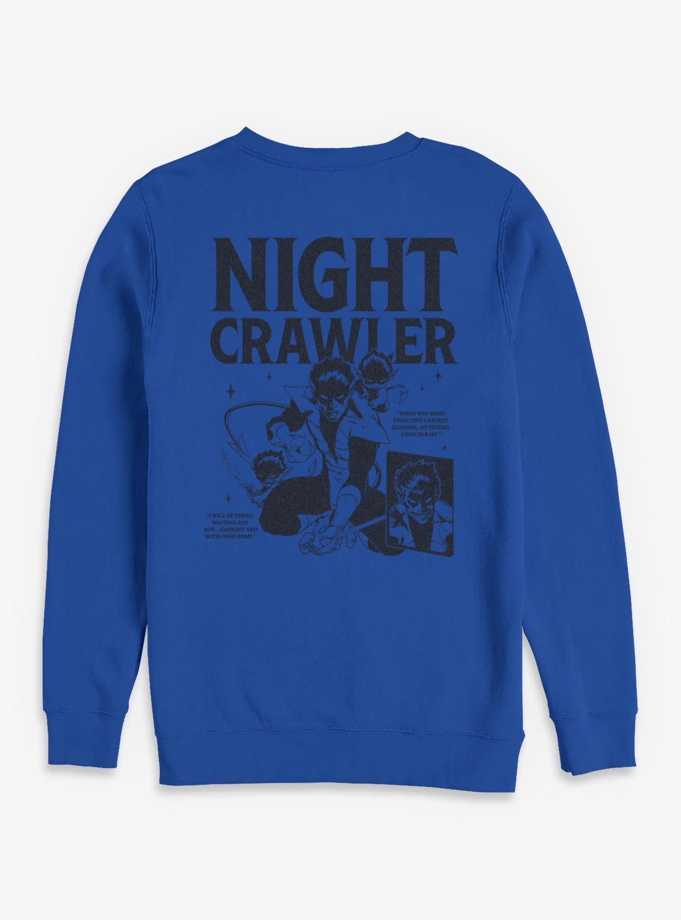 Marvel X-Men Nightcrawler Sweatshirt Hot Topic Exclusive, ROYAL, alternate