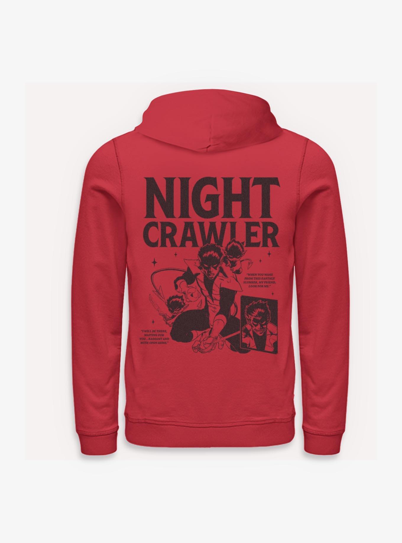 Marvel X-Men Nightcrawler Hoodie Hot Topic Exclusive, RED, alternate