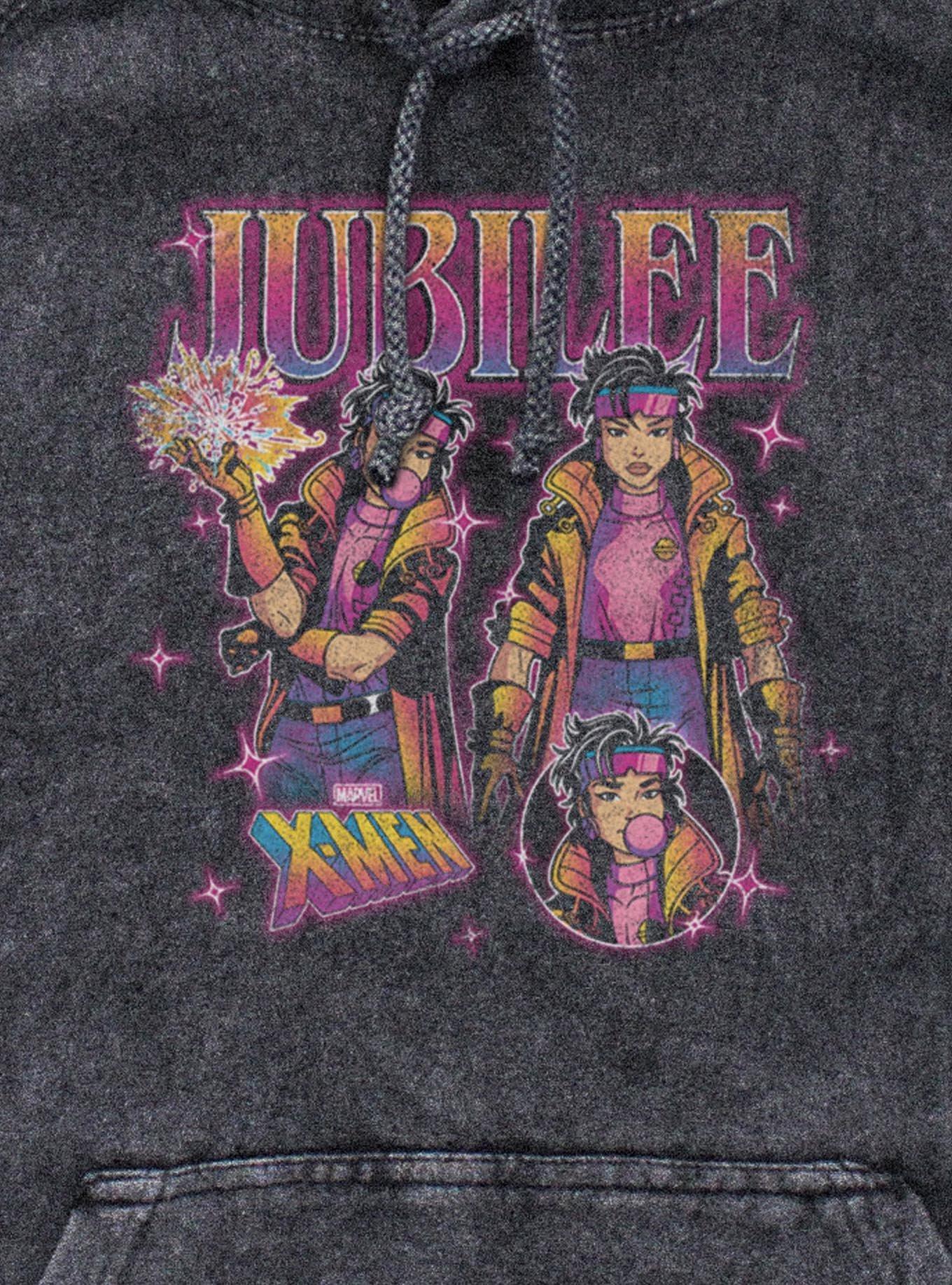 Marvel X-Men Jubilee Mineral Wash Hoodie Hot Topic Exclusive, , hi-res