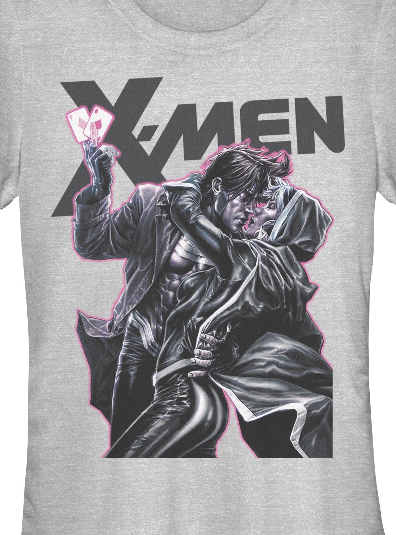 Marvel X-Men Rogue & Gambit Kiss Girls T-Shirt Hot Topic Exclusive, , hi-res